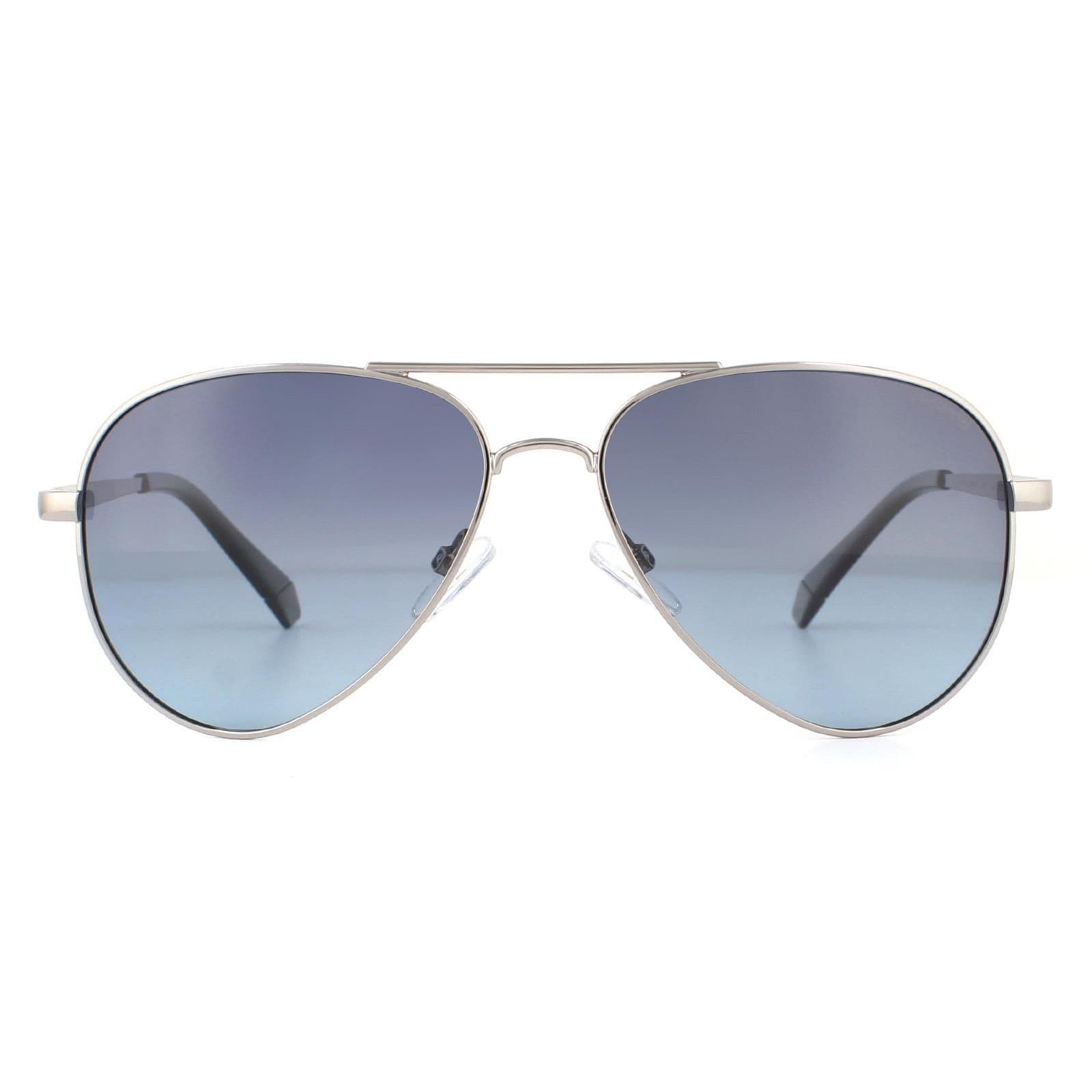 Aviator Ruthenium Grey Gradient Polarized Sunglasses