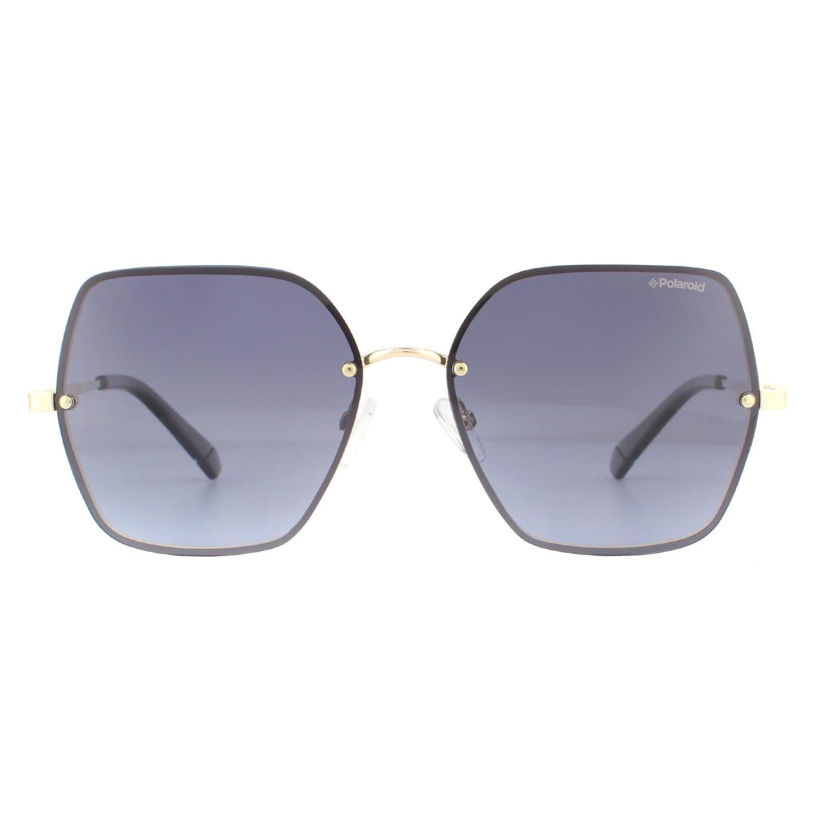 Square Gold Grey Grey Gradient Polarized Sunglasses