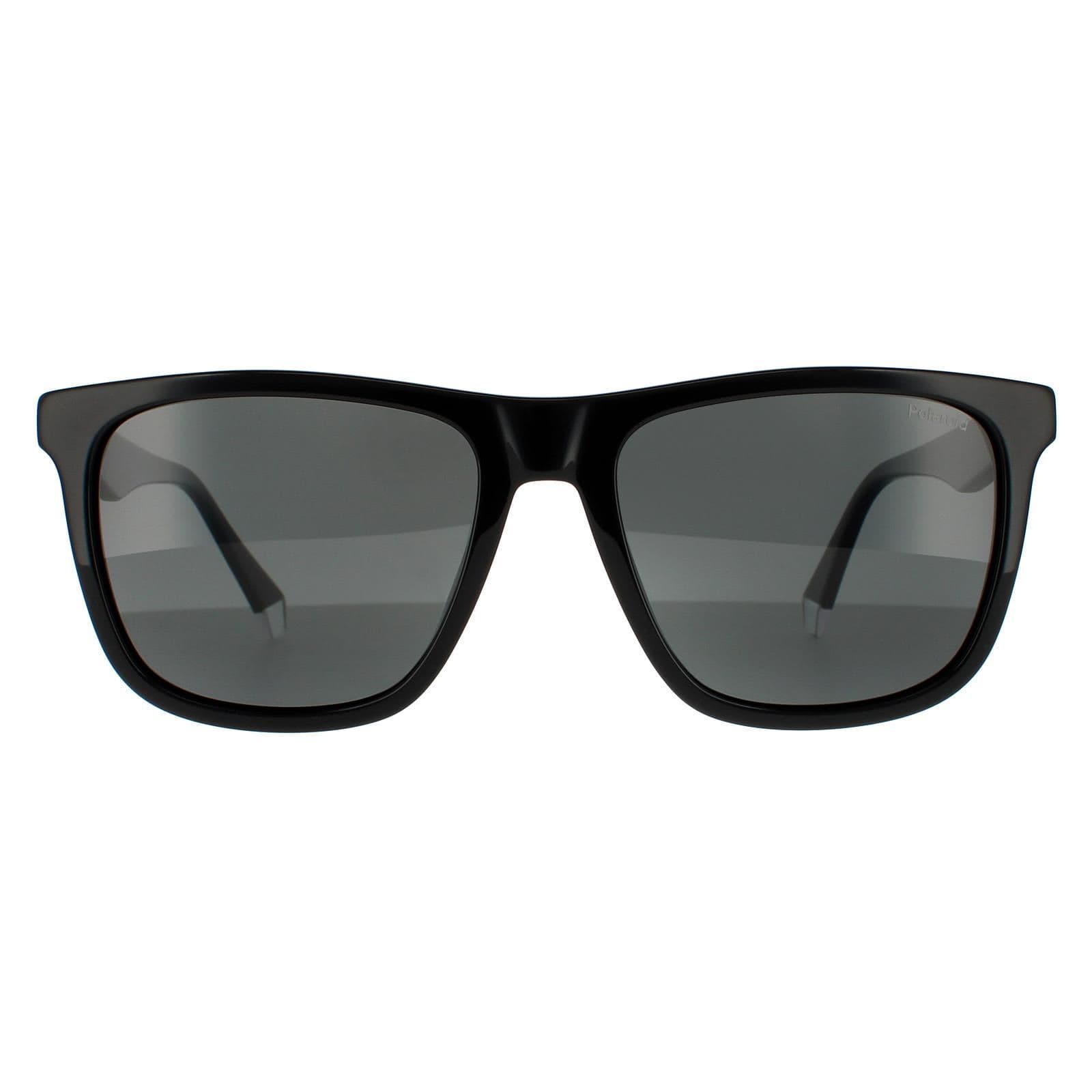 Square Black Grey Polarized Sunglasses