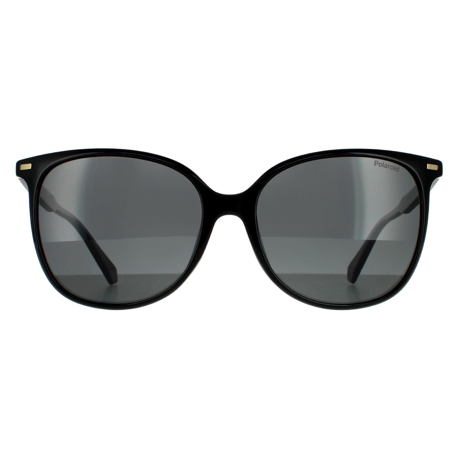 Cat Eye Black Grey Polarized Sunglasses