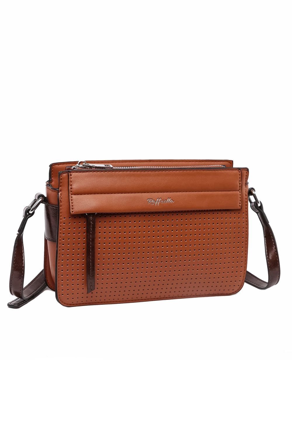 Faux Leather Crossbody Bag Burnt