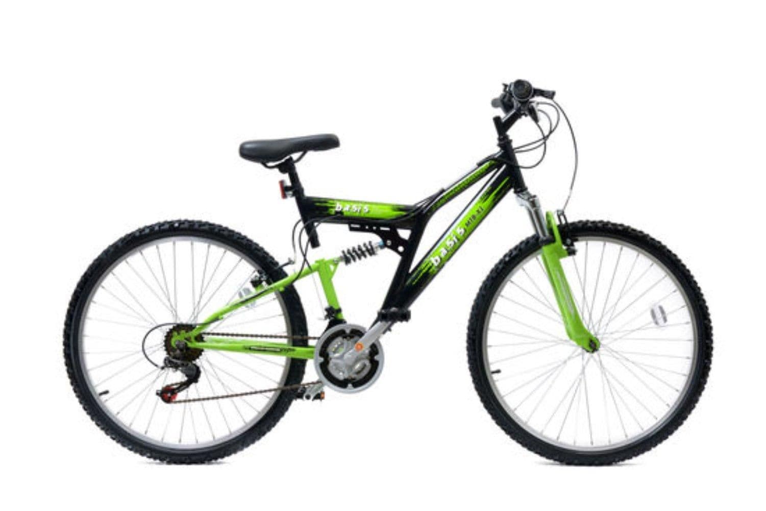 2 Full Suspension Mountain Bike 26in Wheel 18 Speed Green