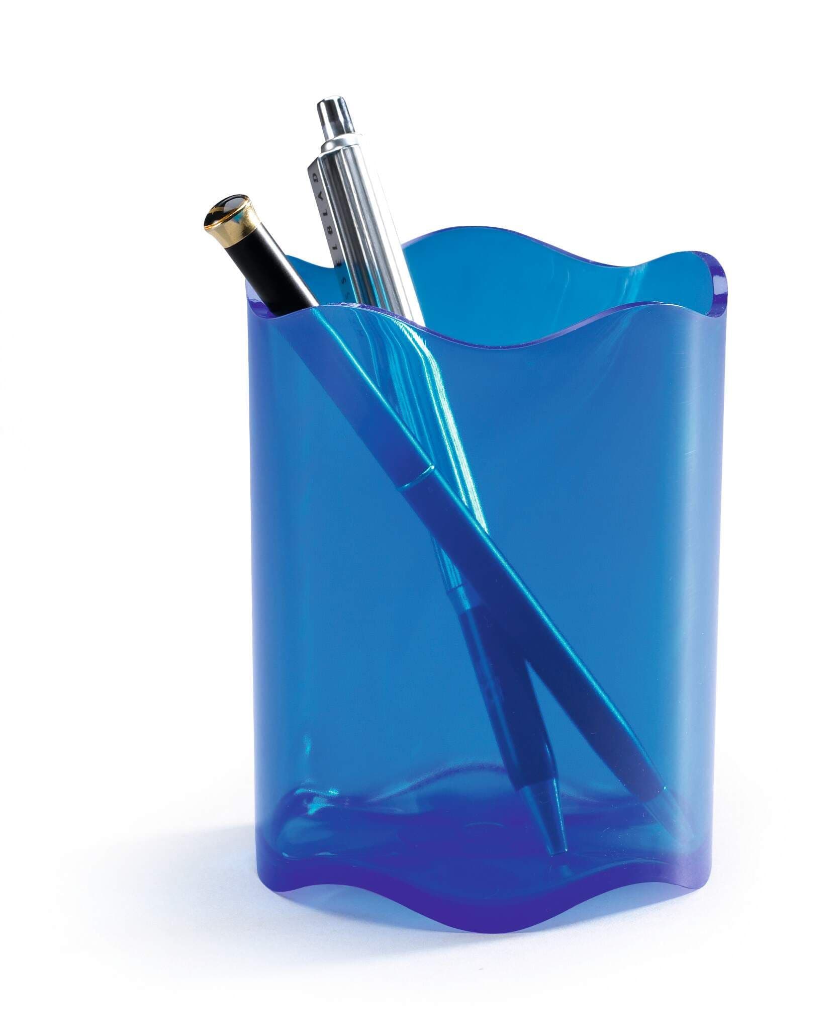 TREND Pen Pot Pencil Holder Desk Tidy Organizer Cup - Blue