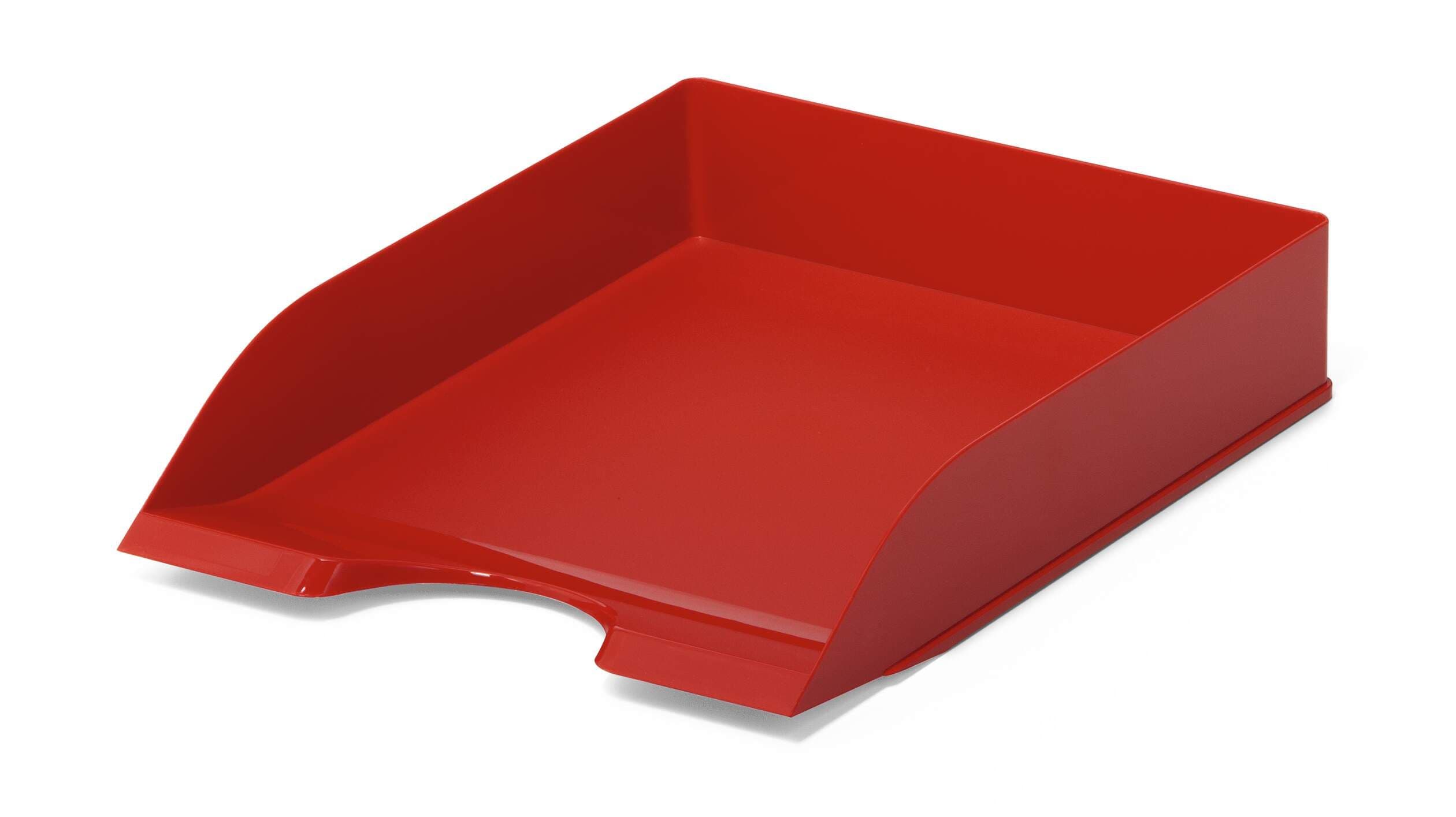 Stackable Letter Tray Document Organiser Paper File - A4+ Red