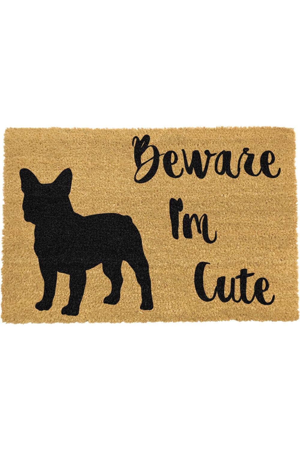 Beware Im Cute French Bulldog Doormat