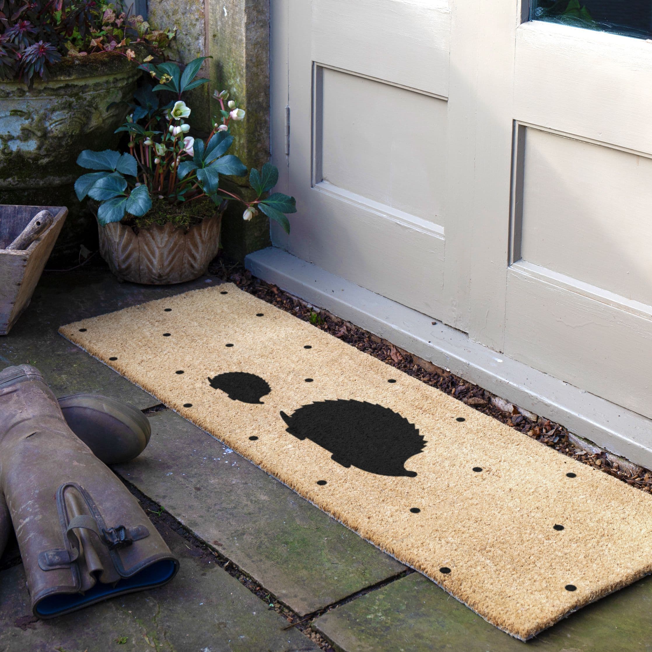 Hedgehog Spots Double Door Mat
