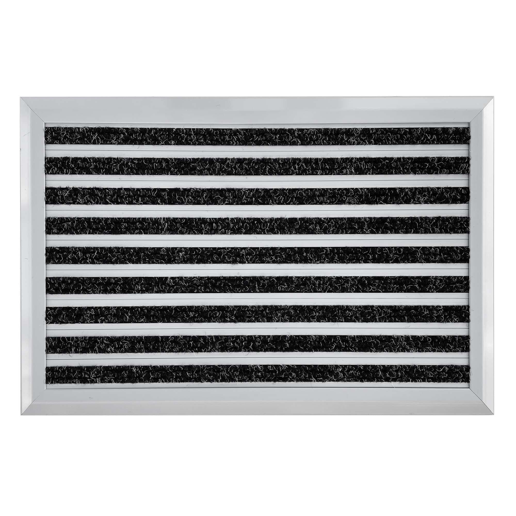 Aluminium Barrier Dirt Trapper Door Mat Ribbed Aluminum Carpet 60cm x 40cm