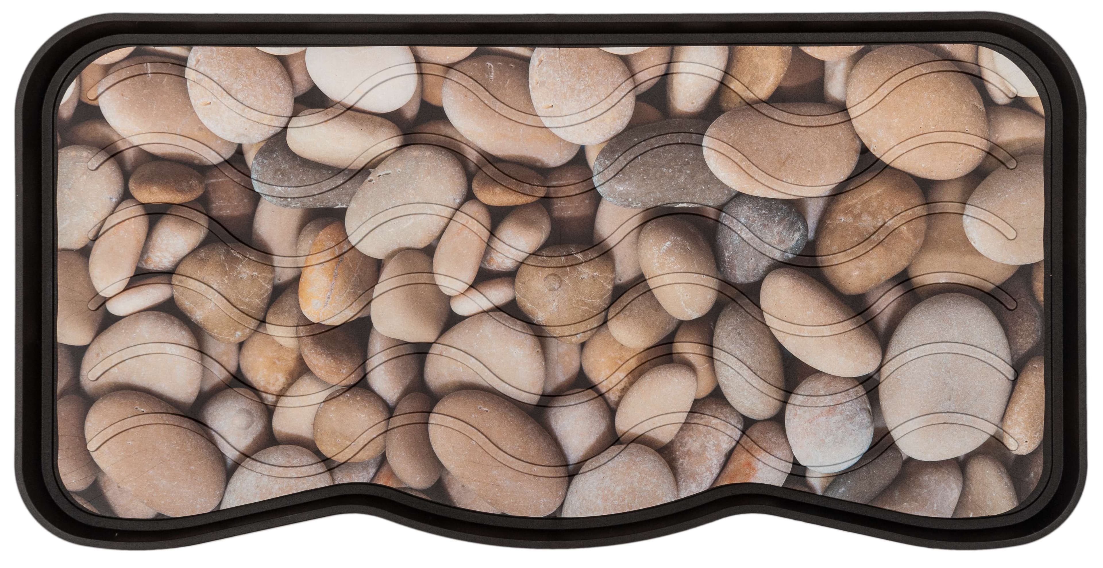 Heavy Duty Rubber Boot Tray 75 x 40cm Stones