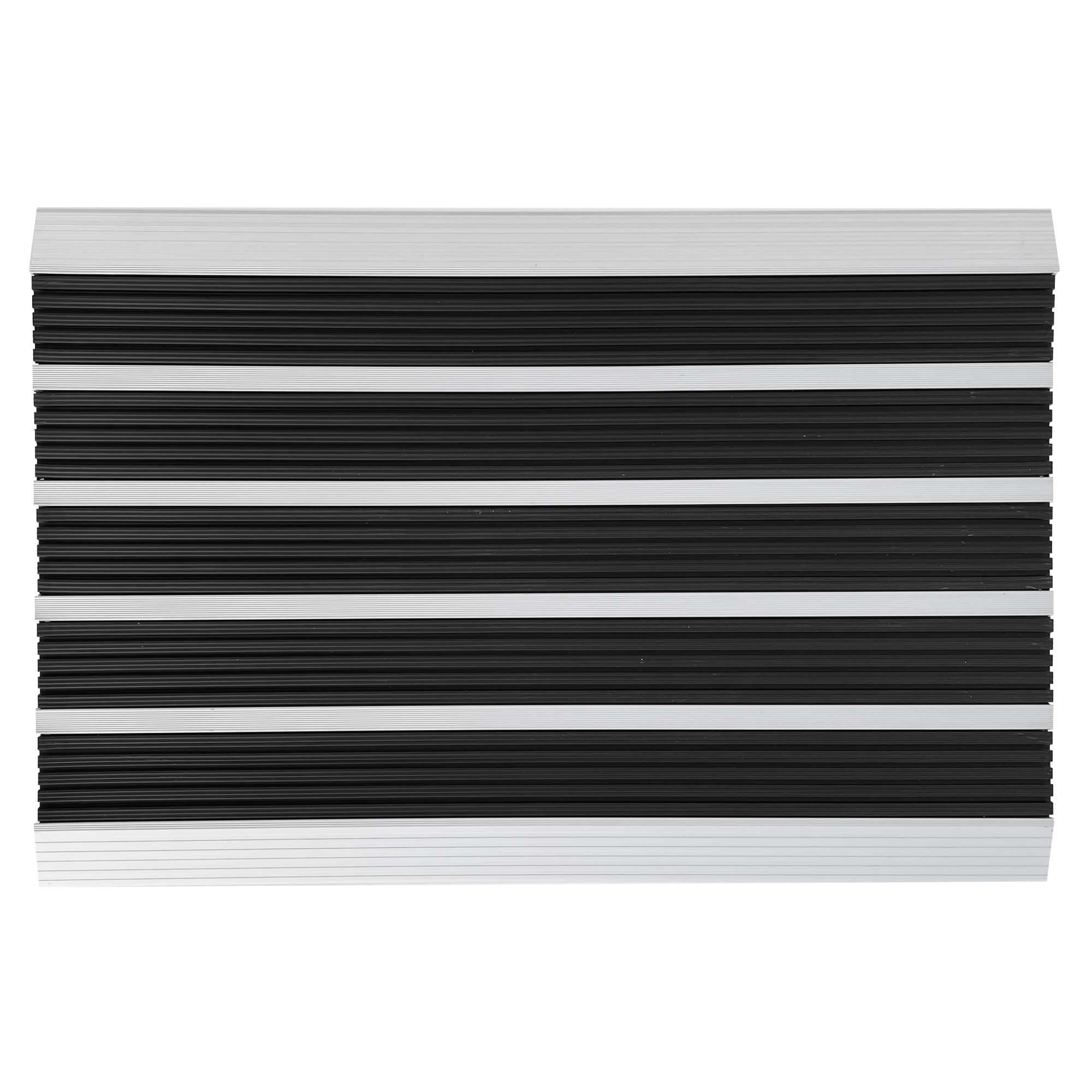 Aluminium Barrier Dirt Trapper Door Mat Ribbed Rubber 60cm x 40cm