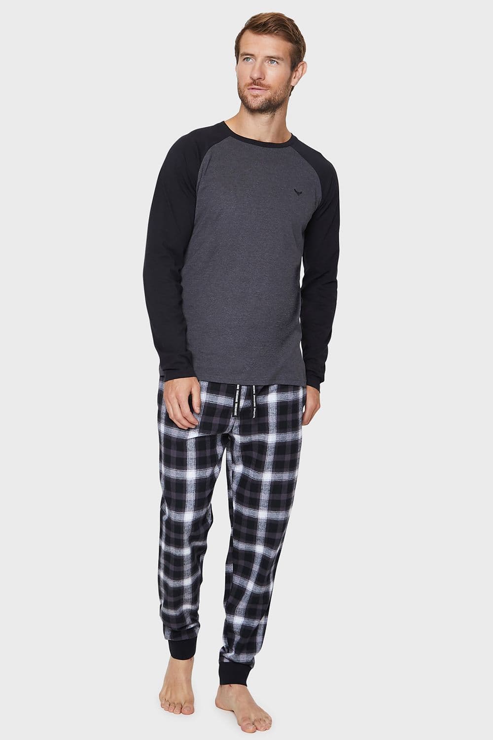 Hamilton Cotton Blend Check Pyjama Set