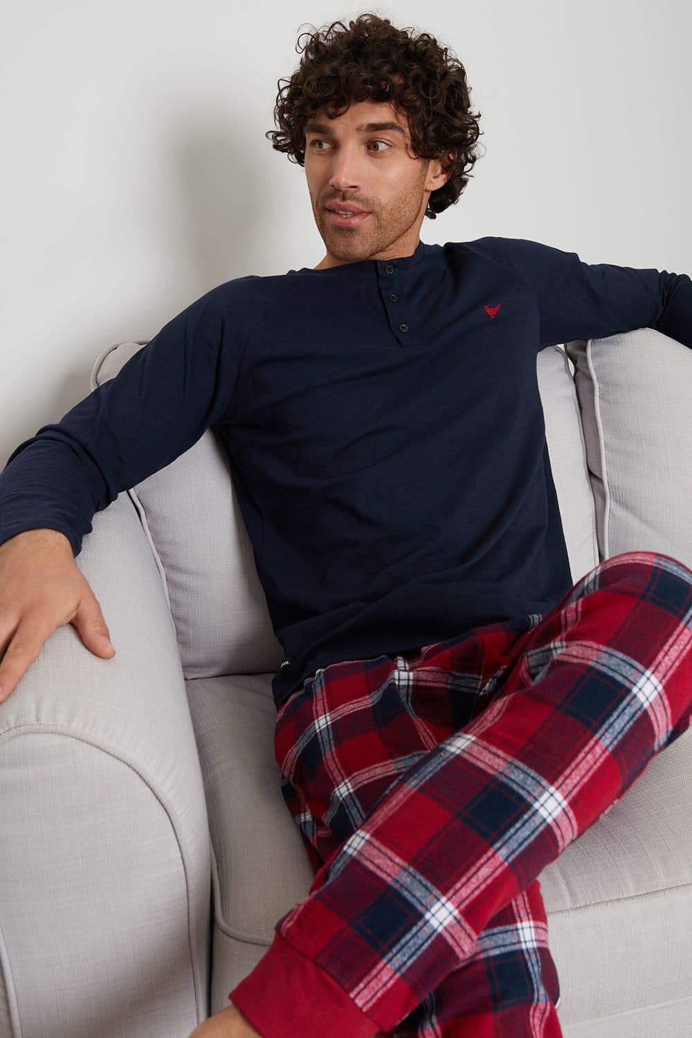 Crisp Cotton Blend Check Pyjama Set