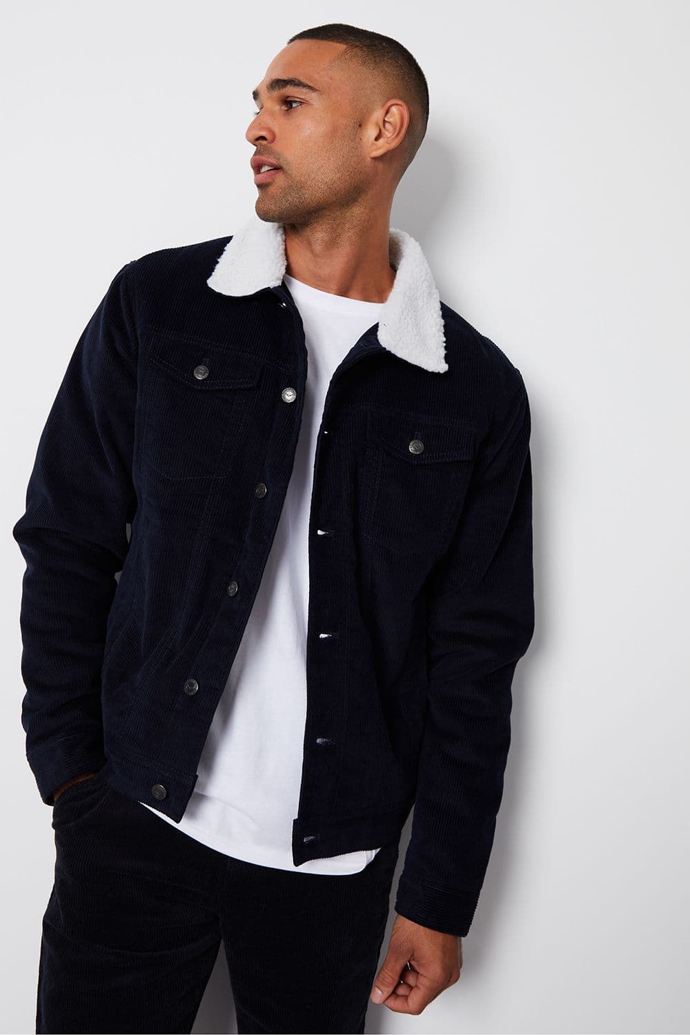 Philip Borg Collar Cord Jacket