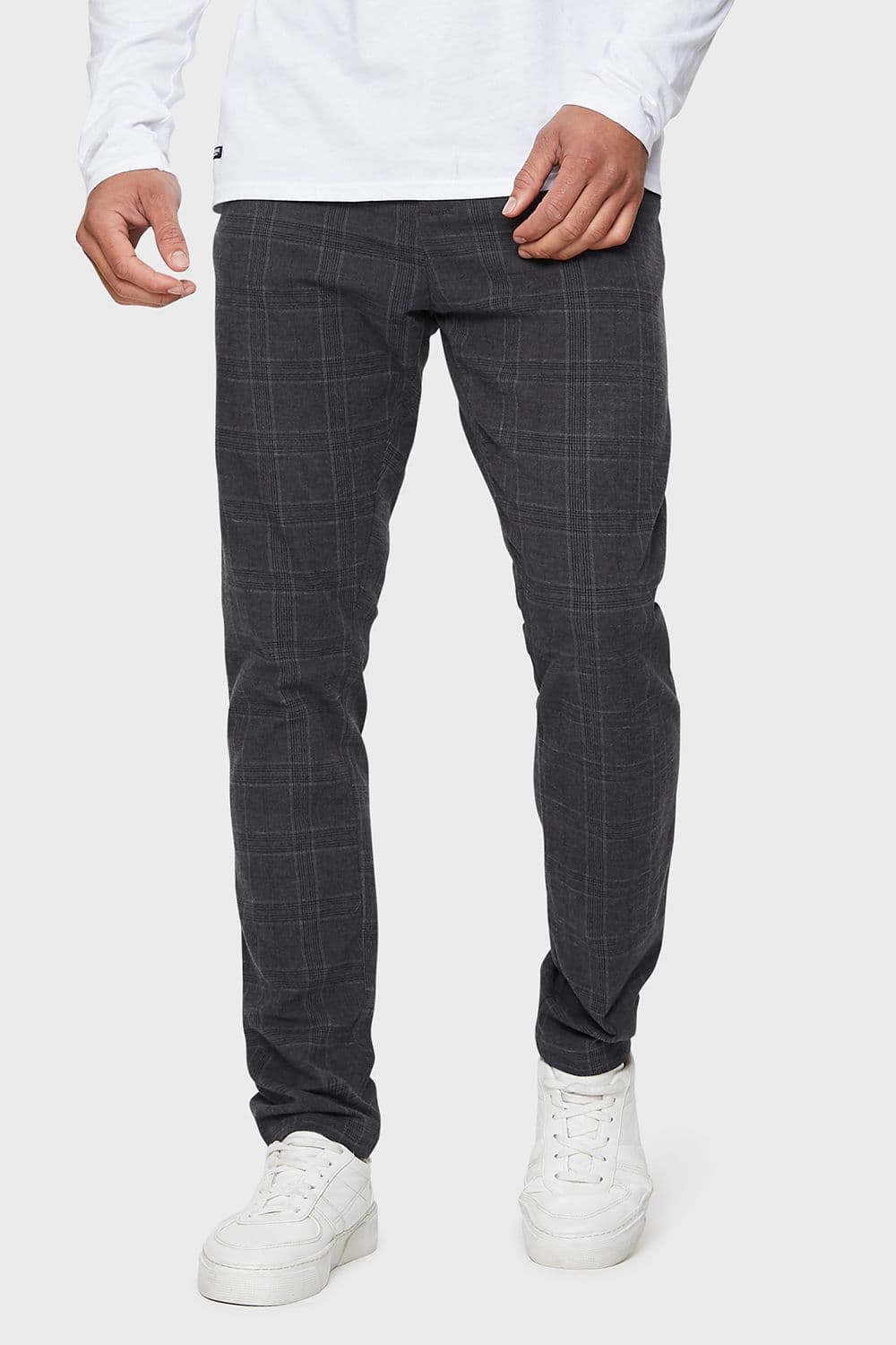 Jay Luxe Checked Drawstring Cotton Trousers