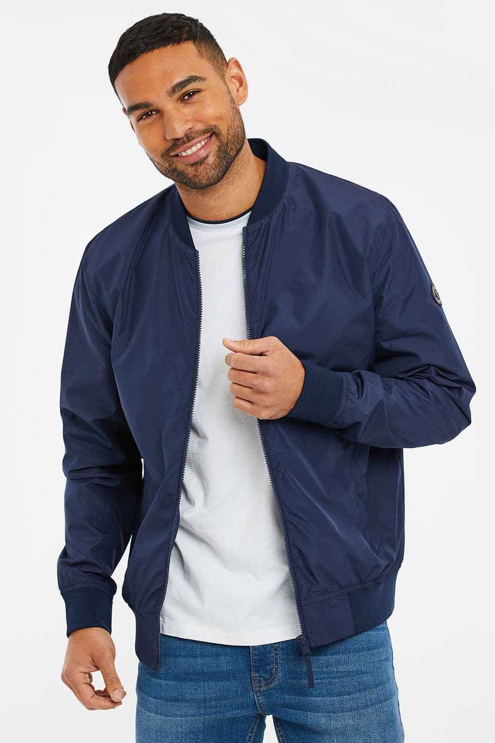 Rudie Lightweight Zip Through Bomber Jacket