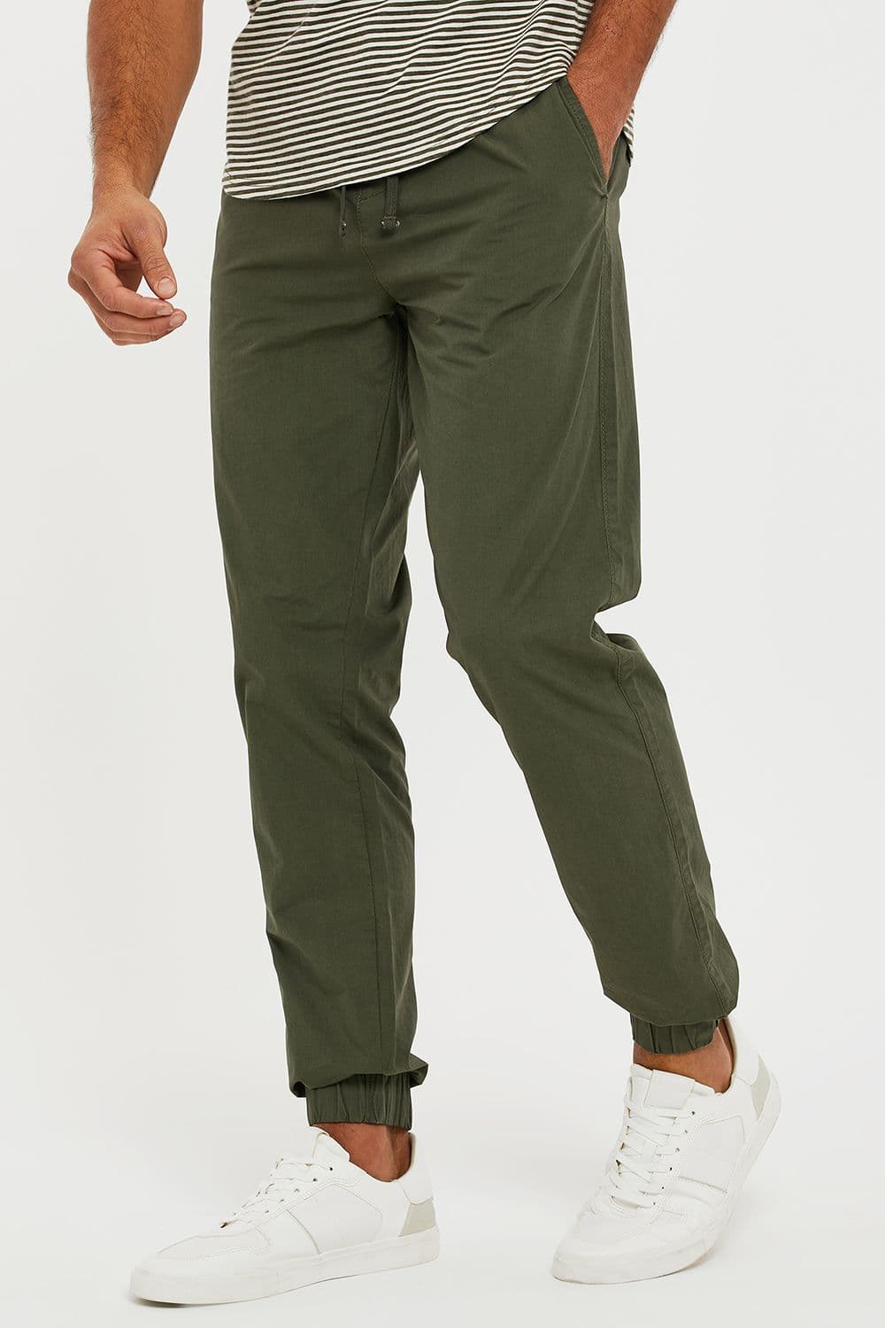 Presley Cotton Jogger Style Cuffed Trousers
