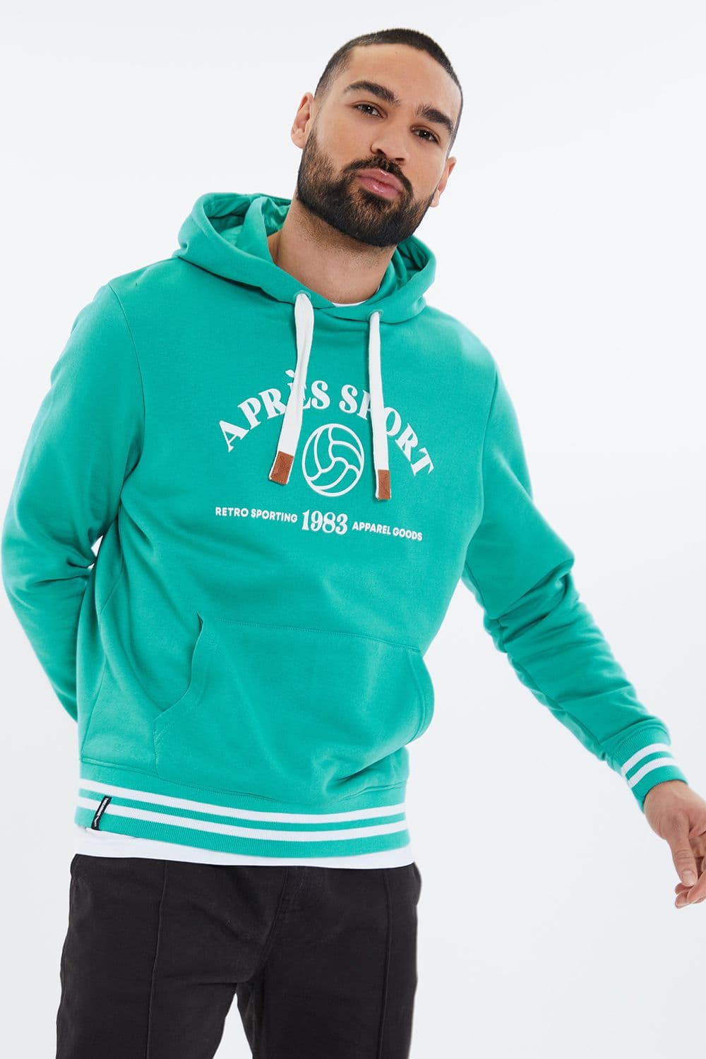 Ewan Graphic Print Hoodie Kangaroo Pocket