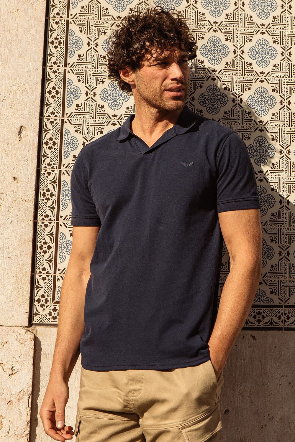 Truffle Revere Collar Pique Polo