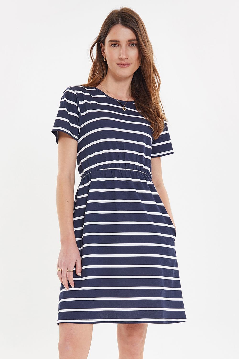 Cotton Jersey Minogue Mini Dress Pockets