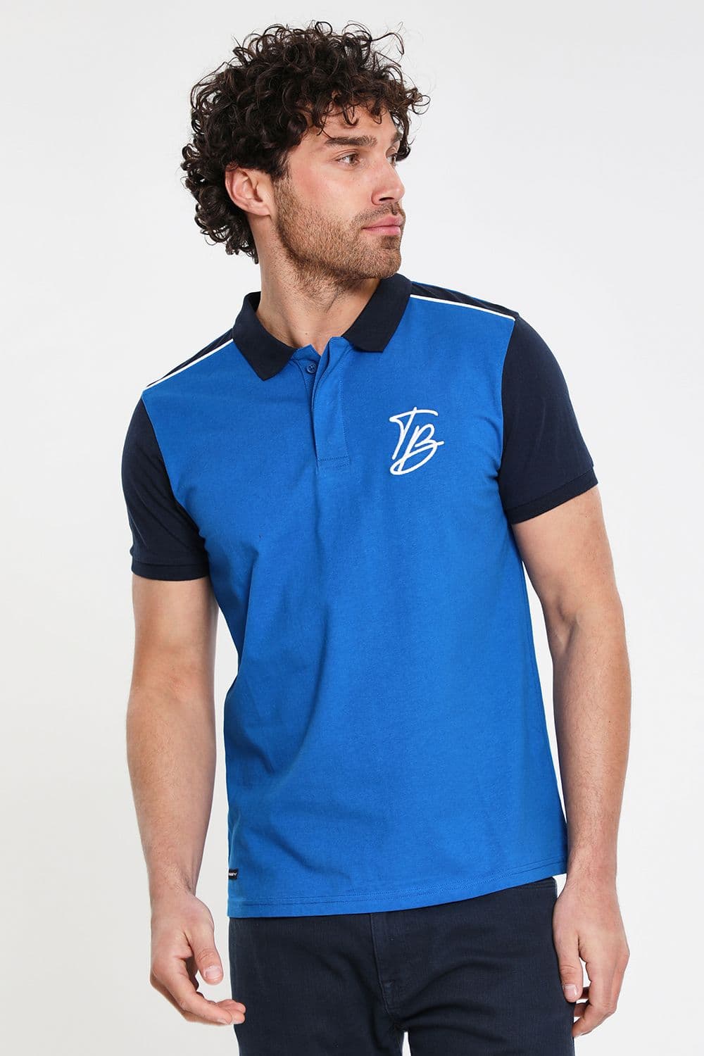 Gilberto Contrast Detail Cotton Jersey Polo Shirt