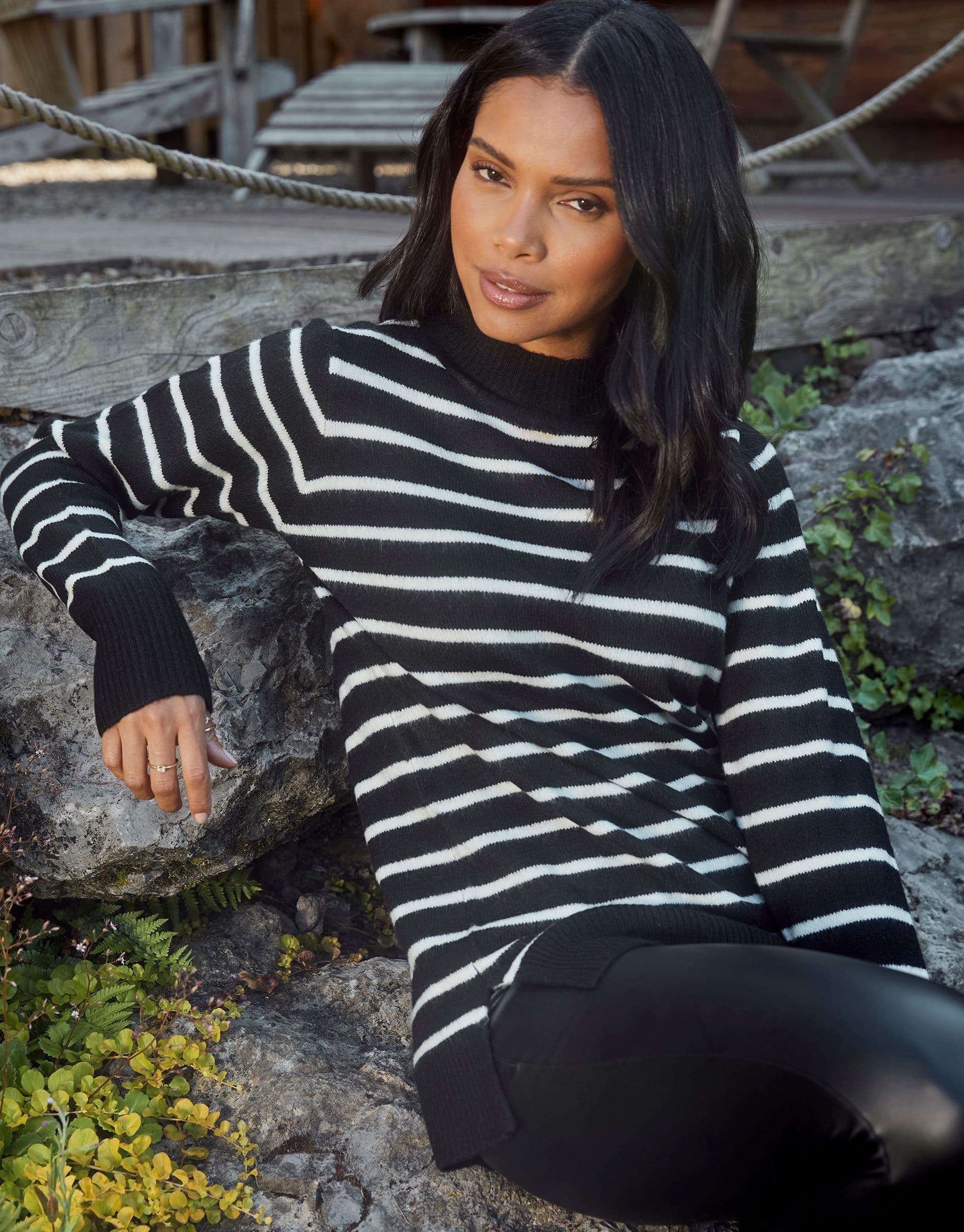Audrey Crew Neck Rib Jumper