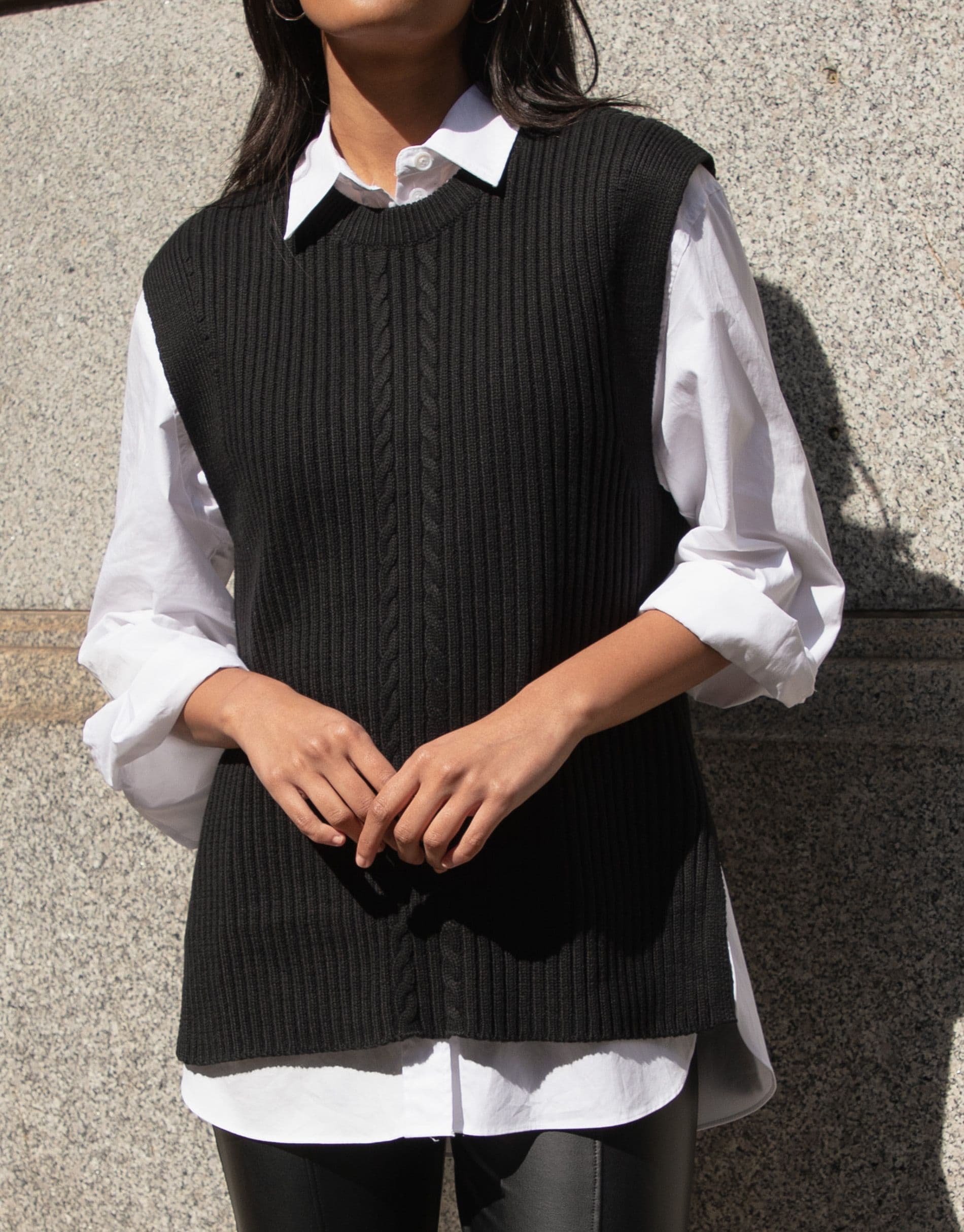 Joey Cable Detail Knitted Vest