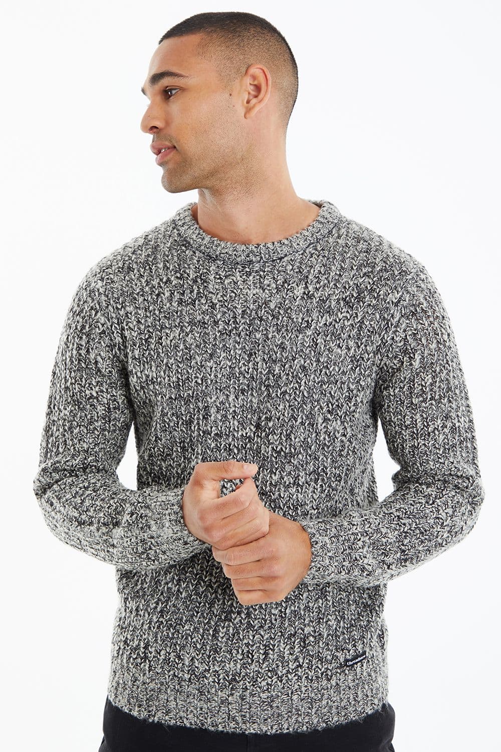 Bucken Twist Knitted Crew Neck Jumper