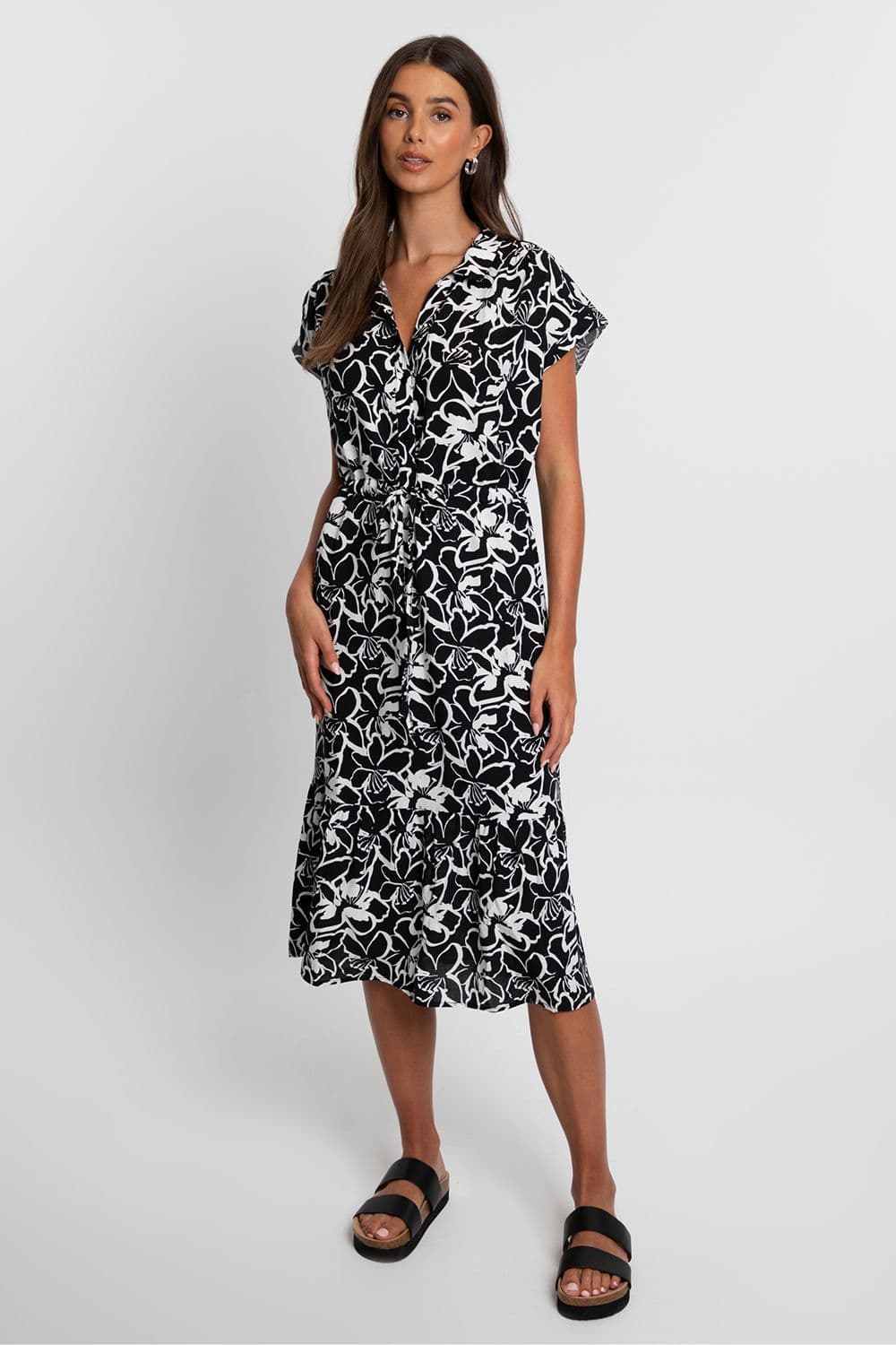 Sunshine Midi Button Down Tea Dress