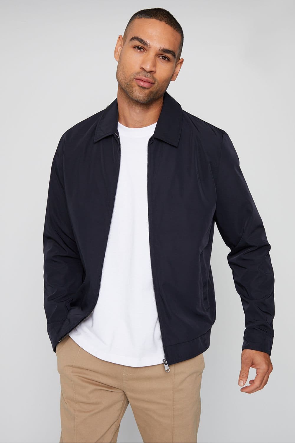 Deli Luxe Showerproof Zip Up Collared Jacket