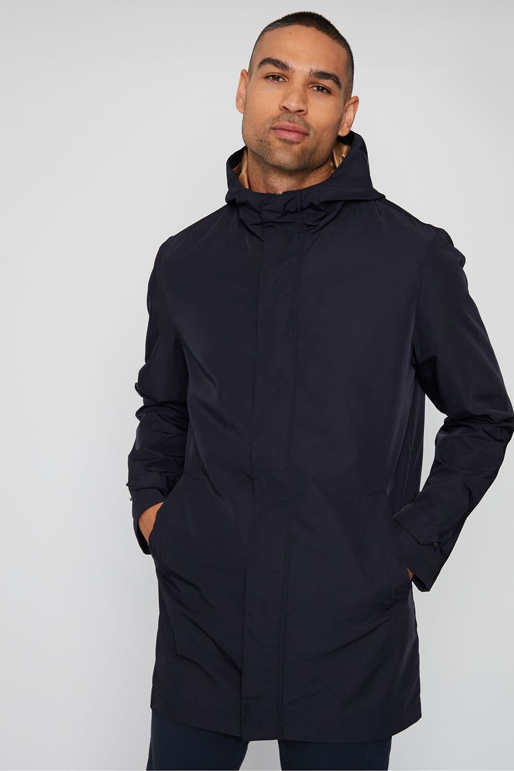 Boynton Luxe Showerproof Zip Up Hooded Raincoat
