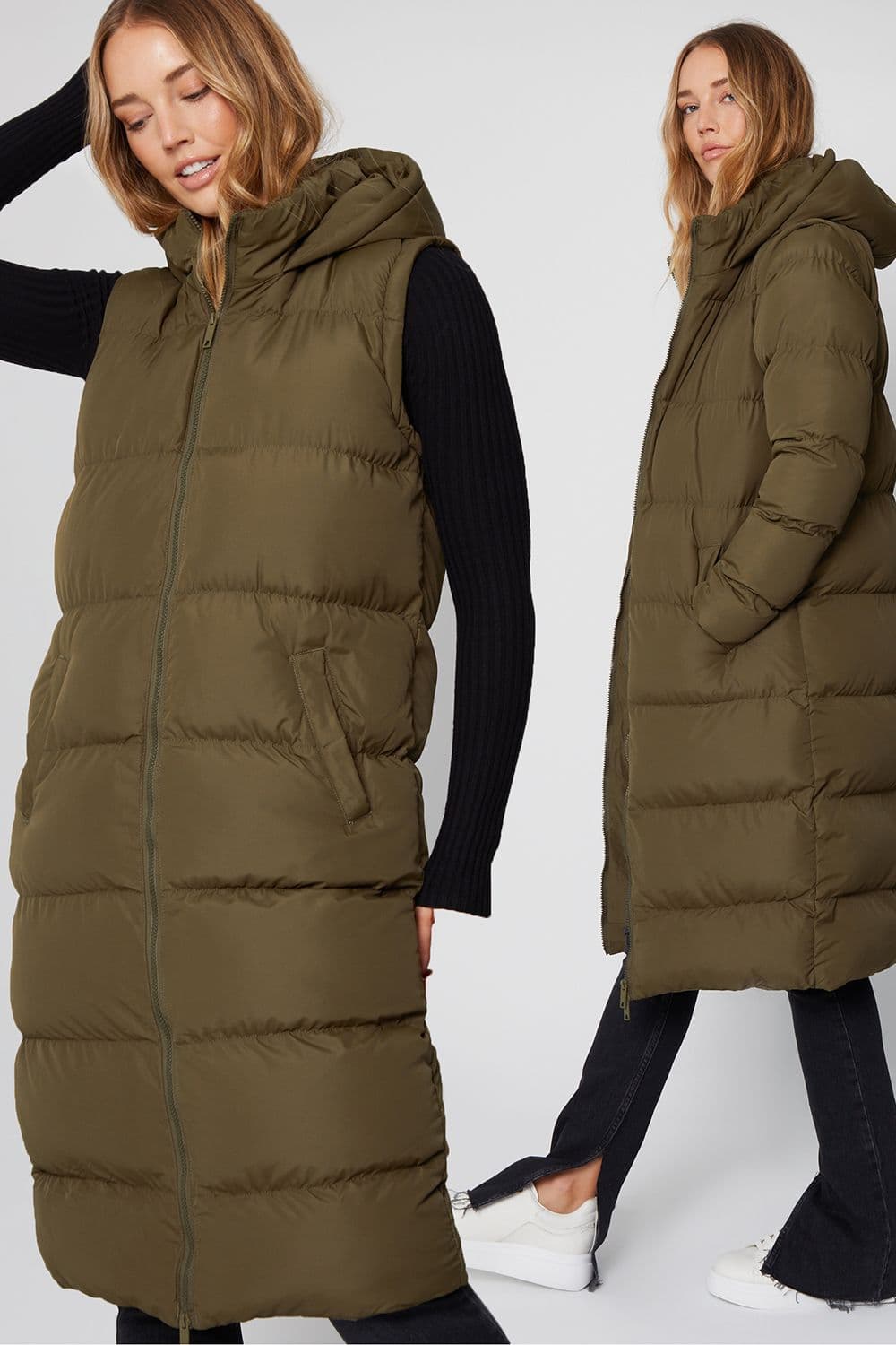 Ony Longline Hooded Puffer Jacket