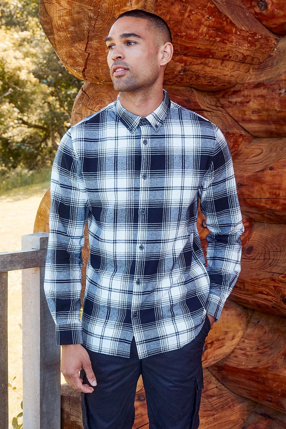 Cotton Advent Long Sleeve Check Shirt