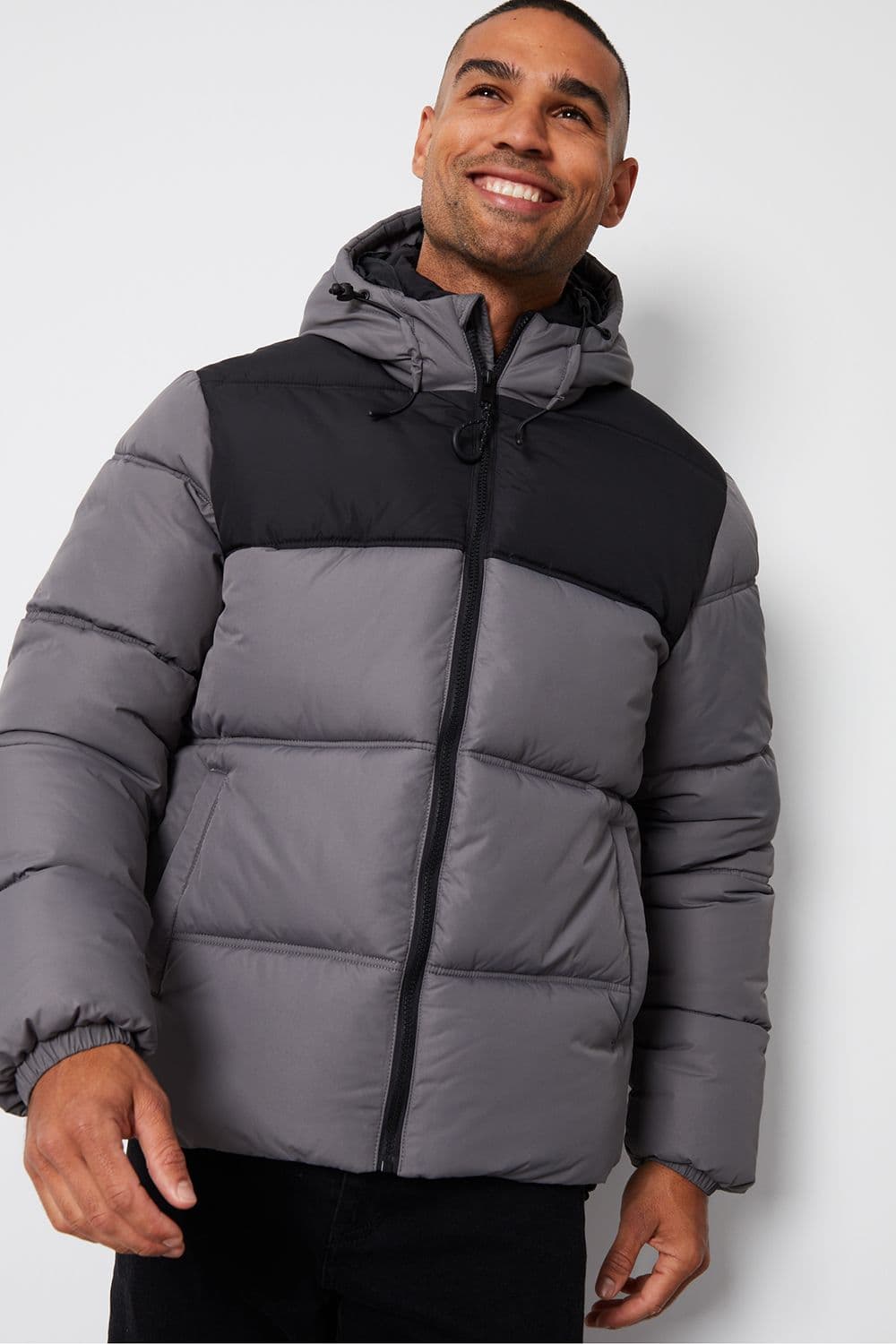 Fourth Showerproof Two Tone Hooded Puffer Jacket