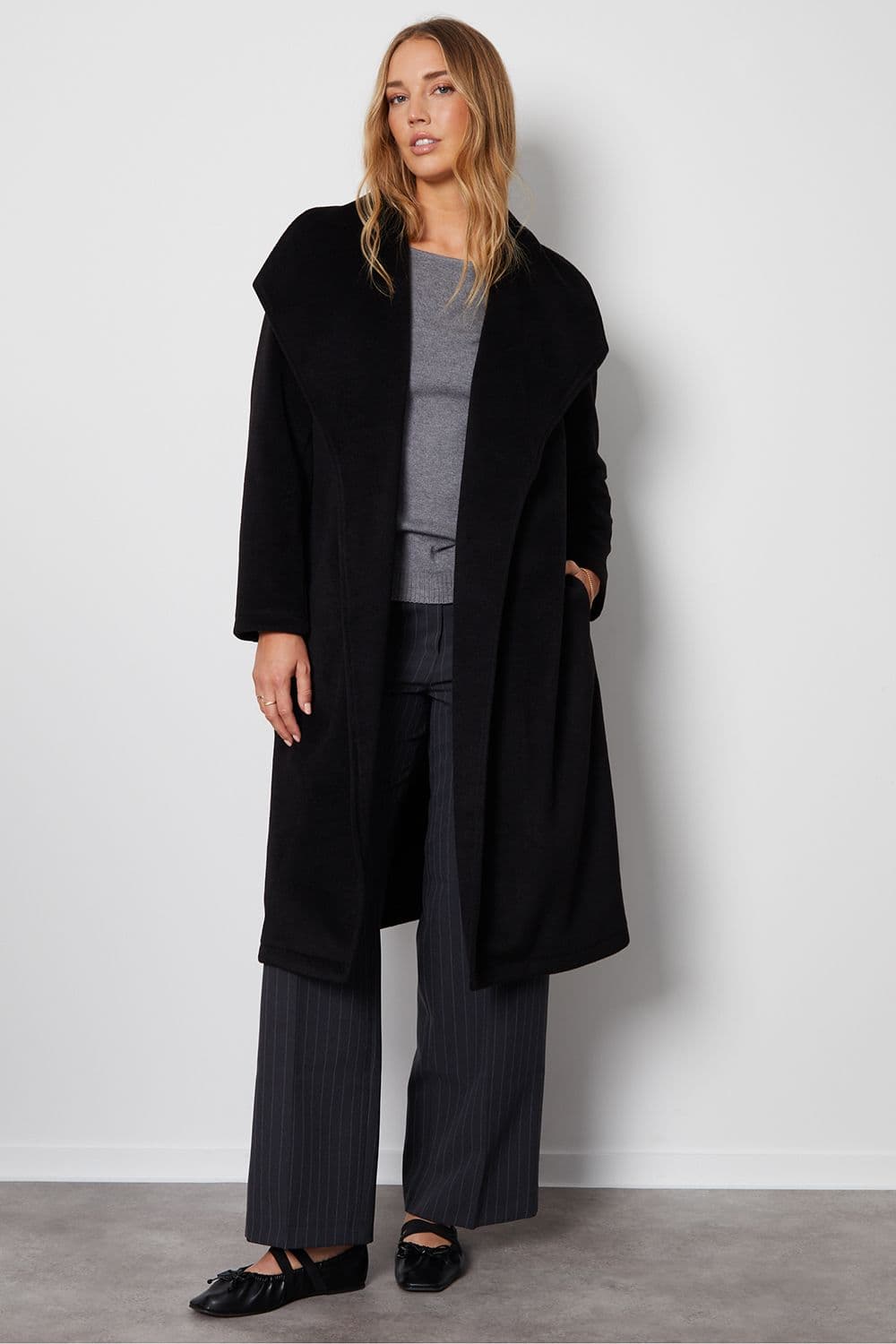 Shawl Collar Maxi Coat