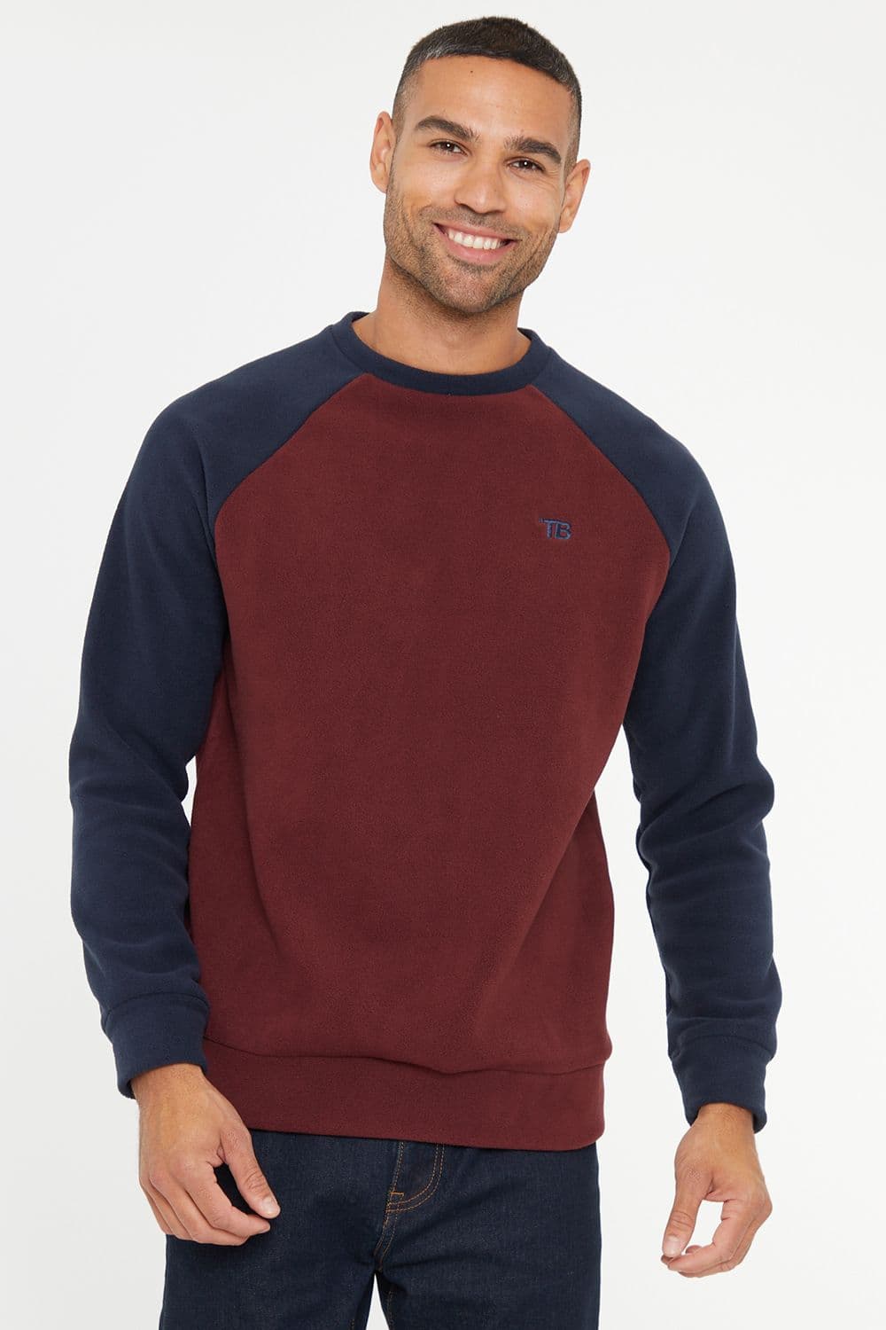 Linus Raglan Sleeve Microfleece Crew Neck Sweatshirt