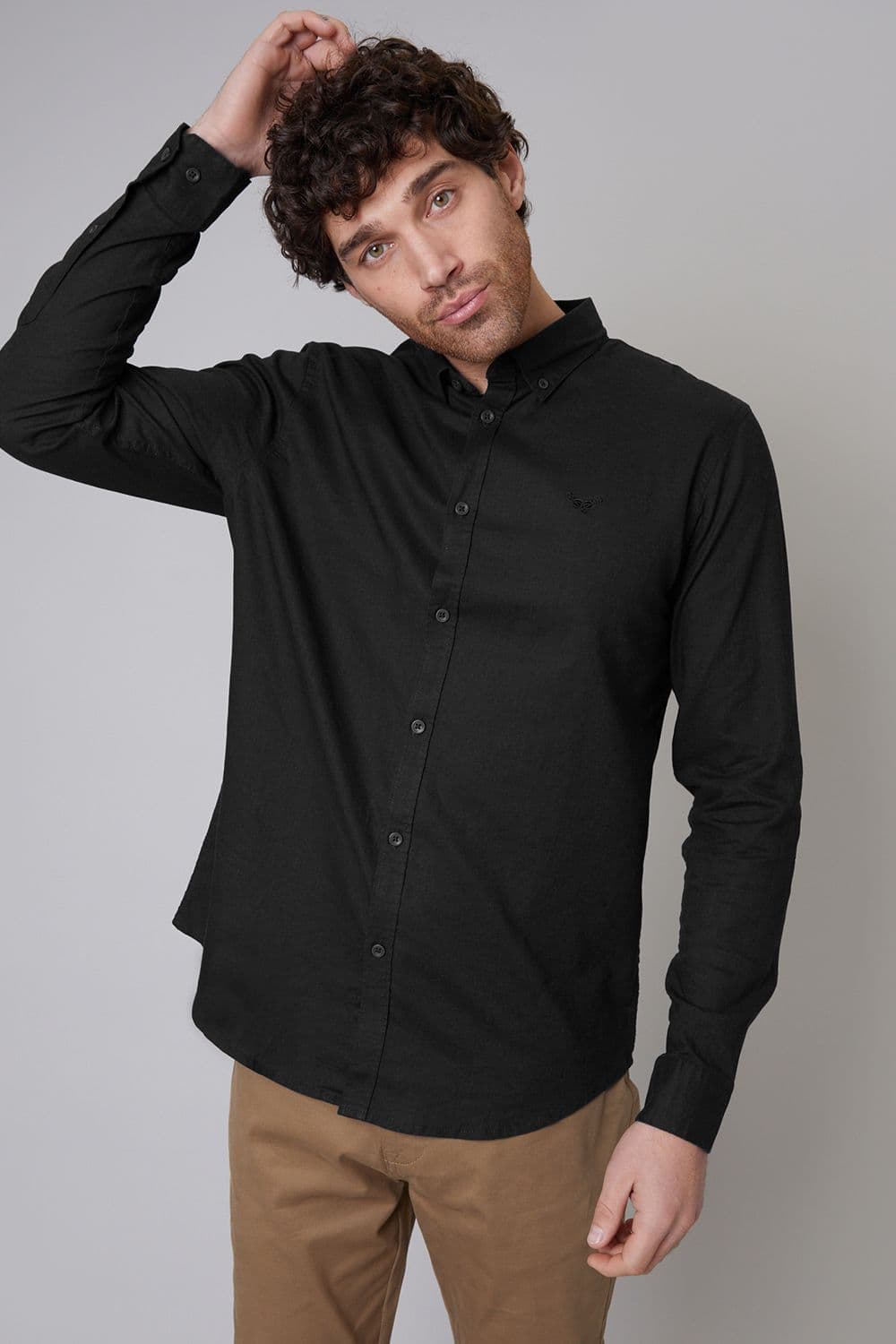 Bale Linen Blend Long Sleeve Shirt