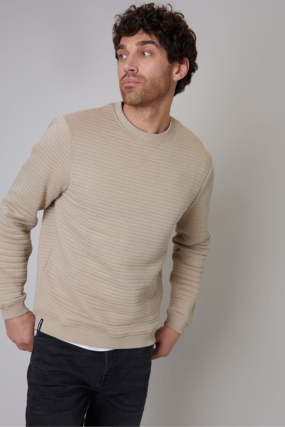 Daton Ottoman Rib Crew Neck Sweatshirt