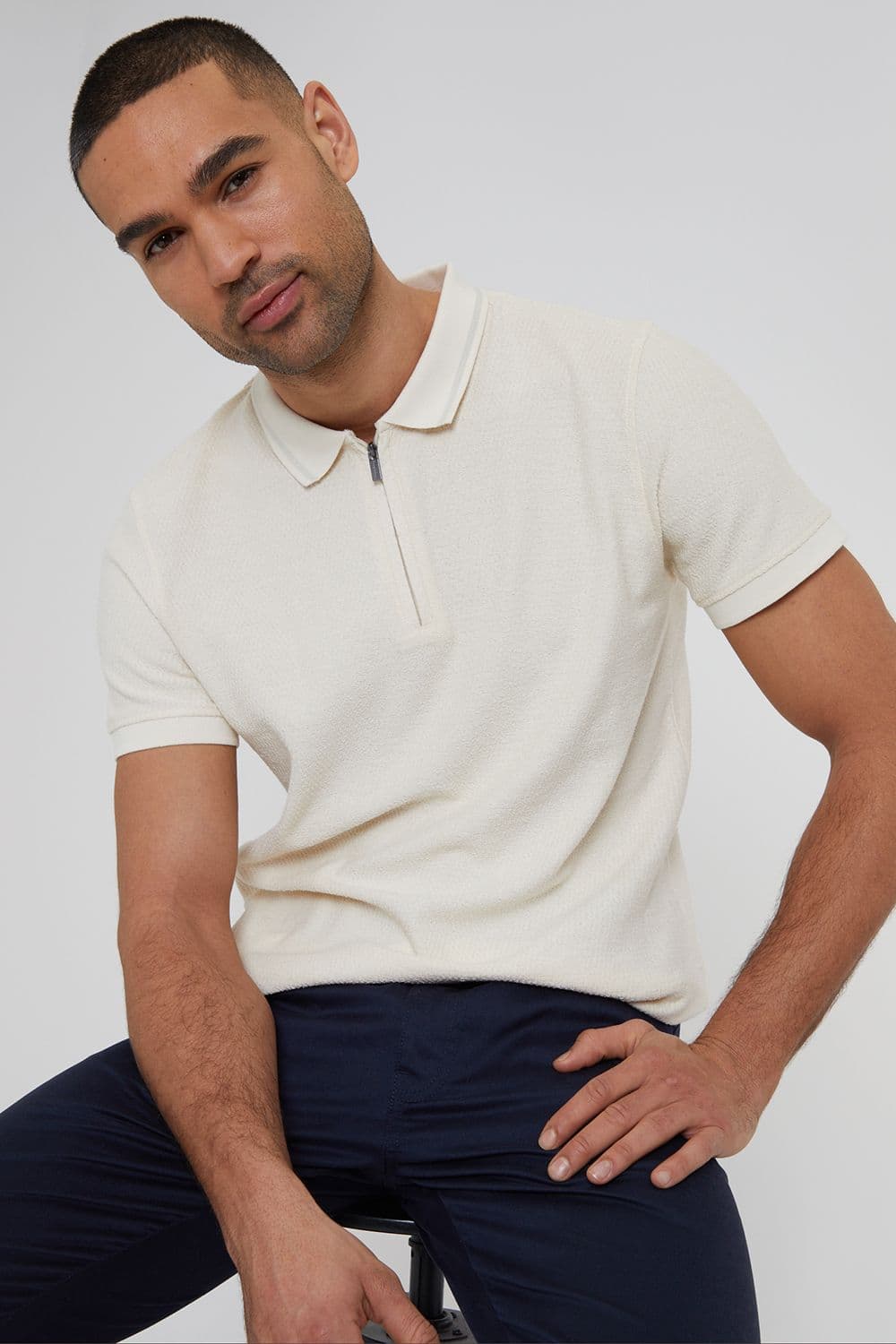 Dune Zip Collar Polo Shirt