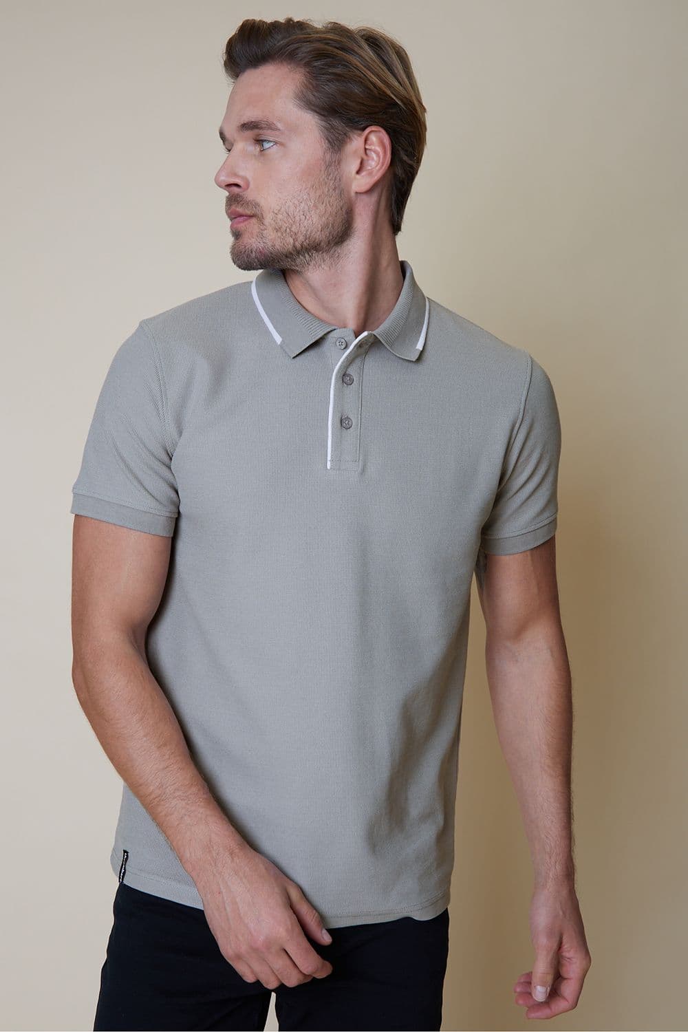 Catford Tipping Detail Rib Collar Polo Shirt