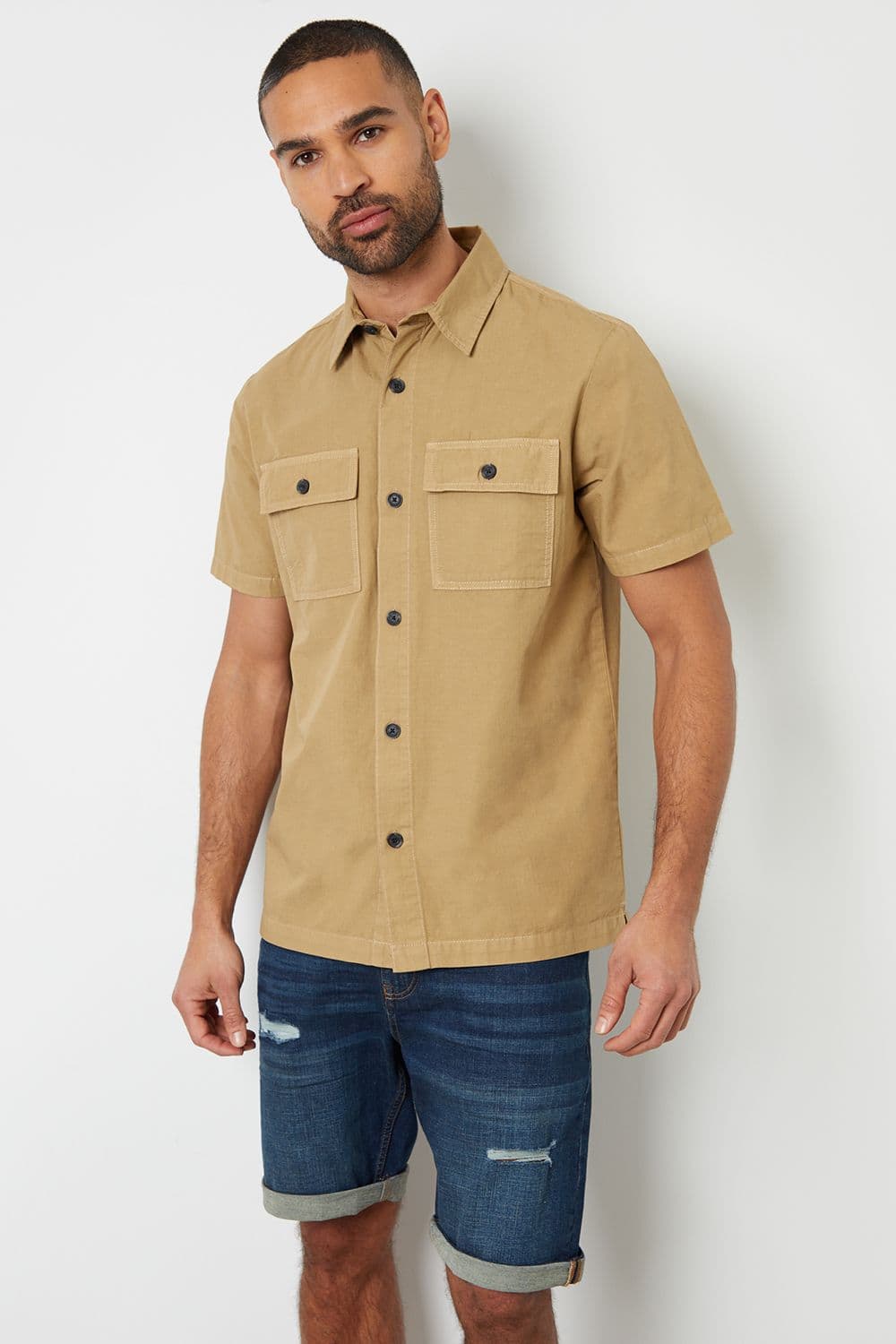 Tire Utility Short Sleeve Cotton Shirt