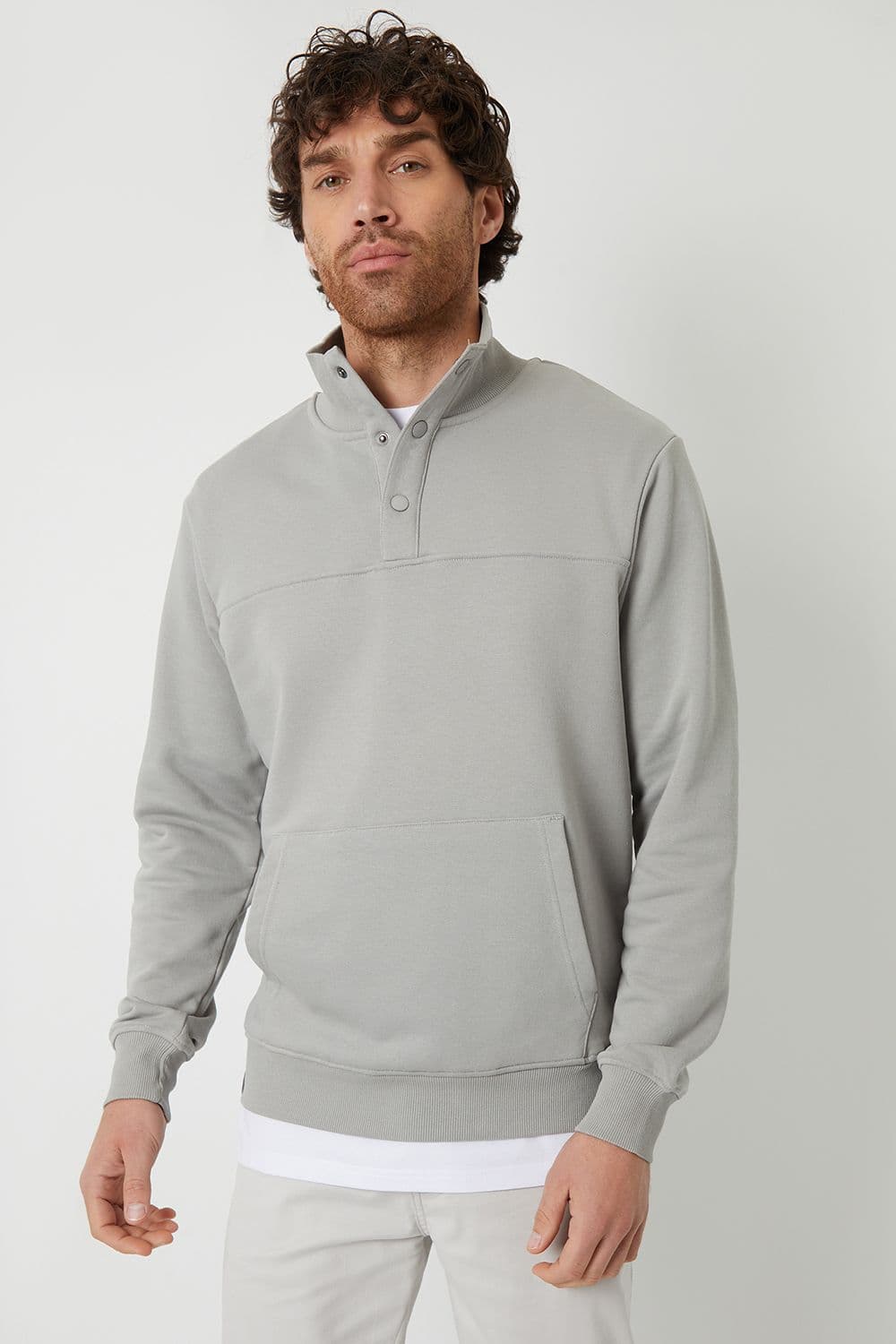 Elfie Quarter Popper Funnel Neck Jumper