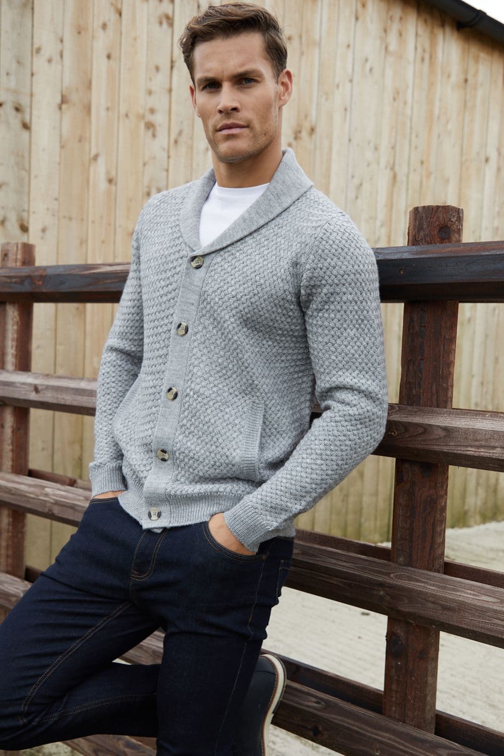 Lindow Shawl Collar Knitted Cardigan