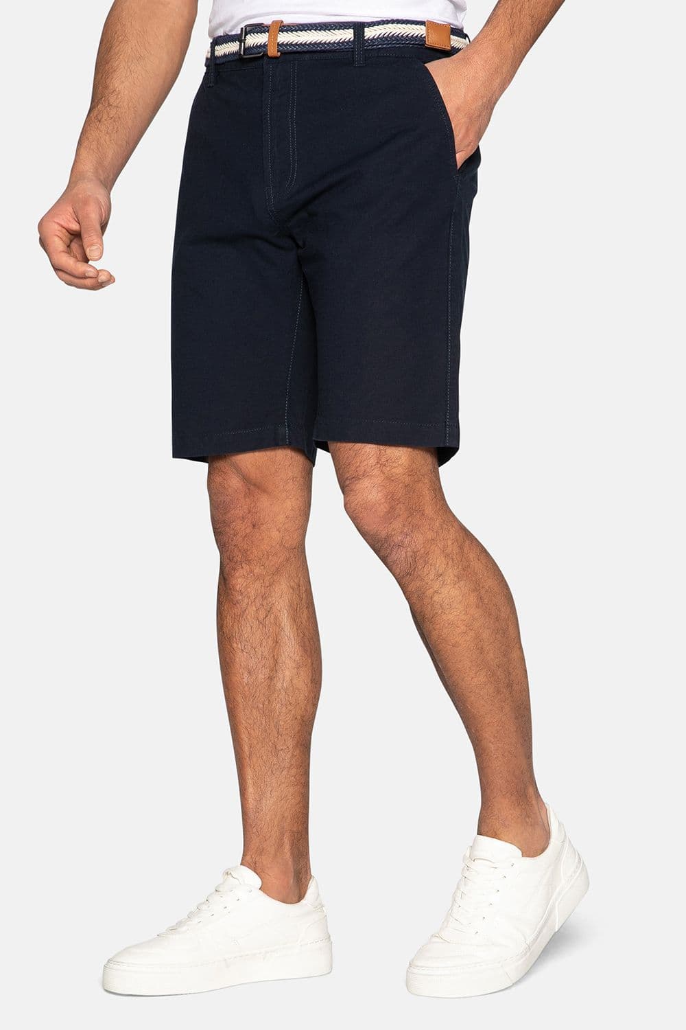 Cotton Yell Belted Chino Shorts