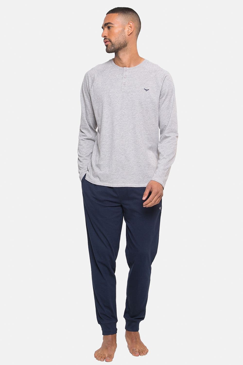 Pitt Cotton Blend Long Sleeve Jersey Pyjama Set