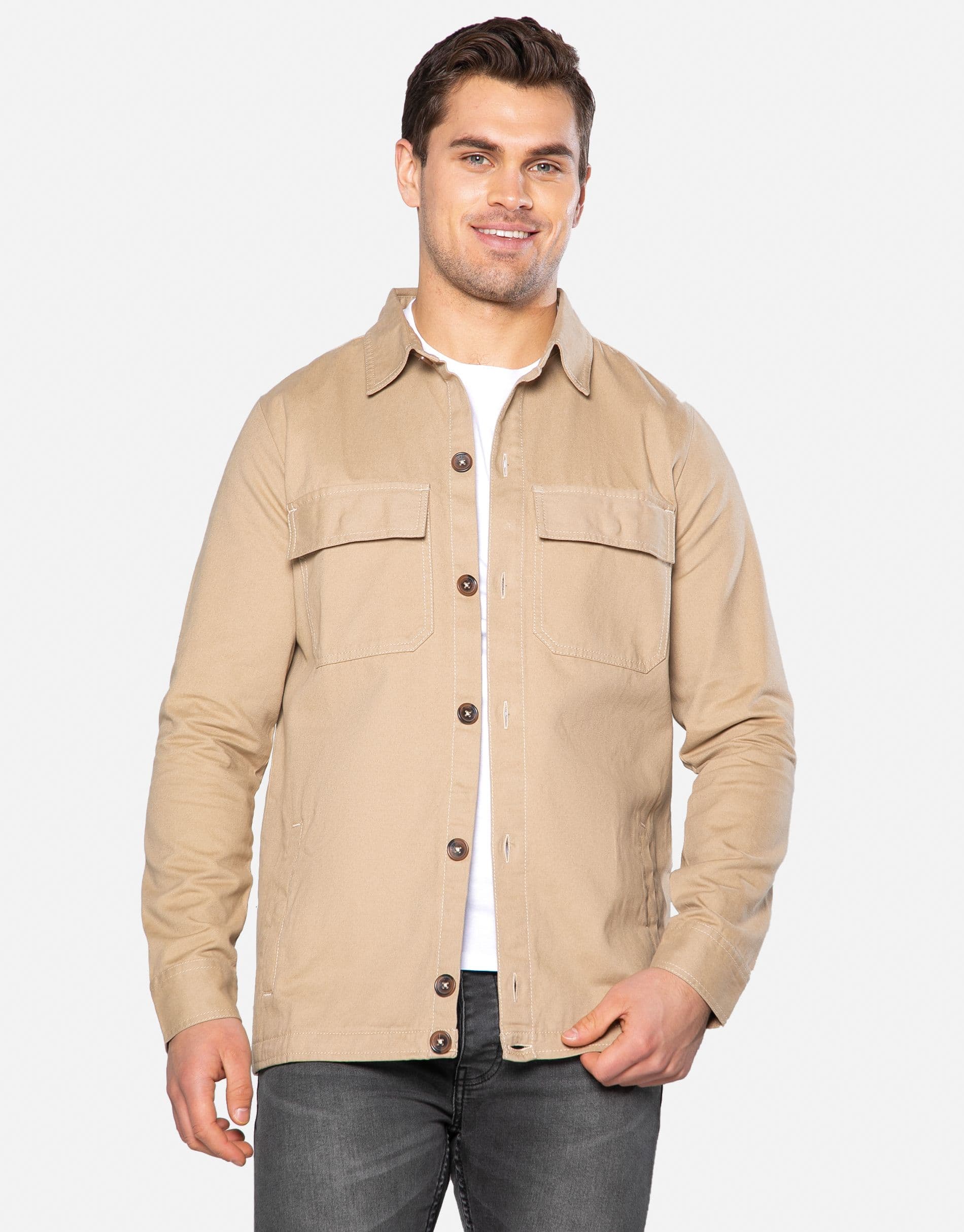 Ozone Cotton Twill Shacket