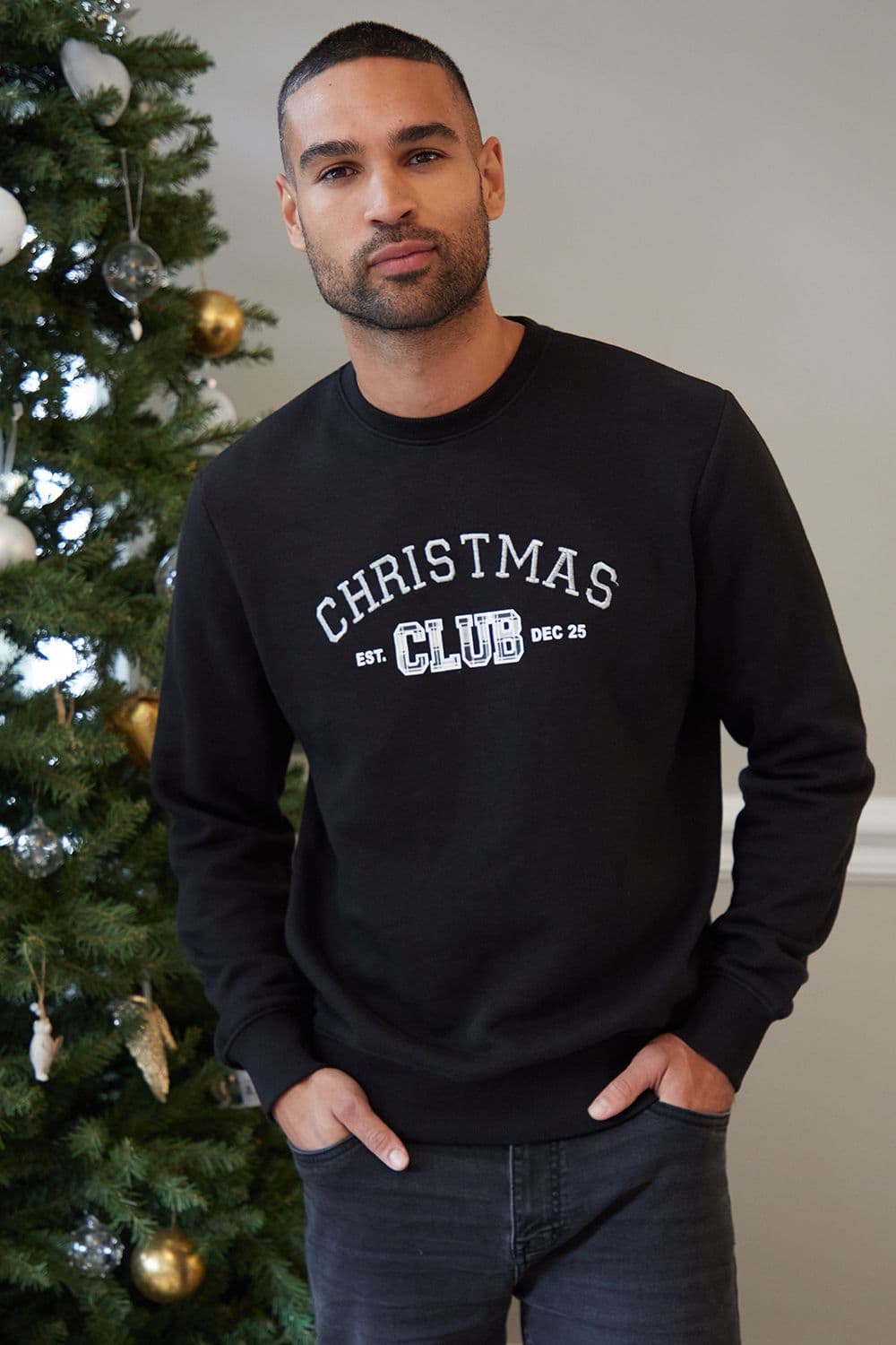 Club Christmas Slogan Sweatshirt