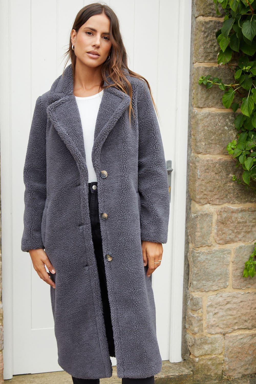 Bearlee Longline Borg Coat
