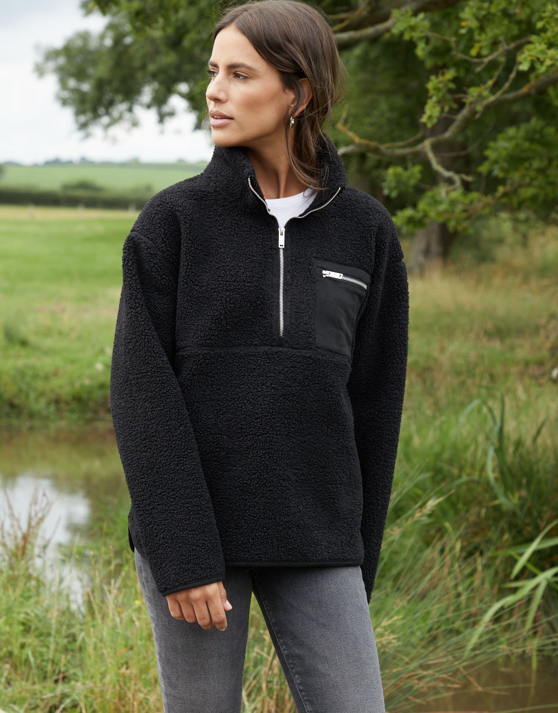 Sian Half Zip Borg Fleece