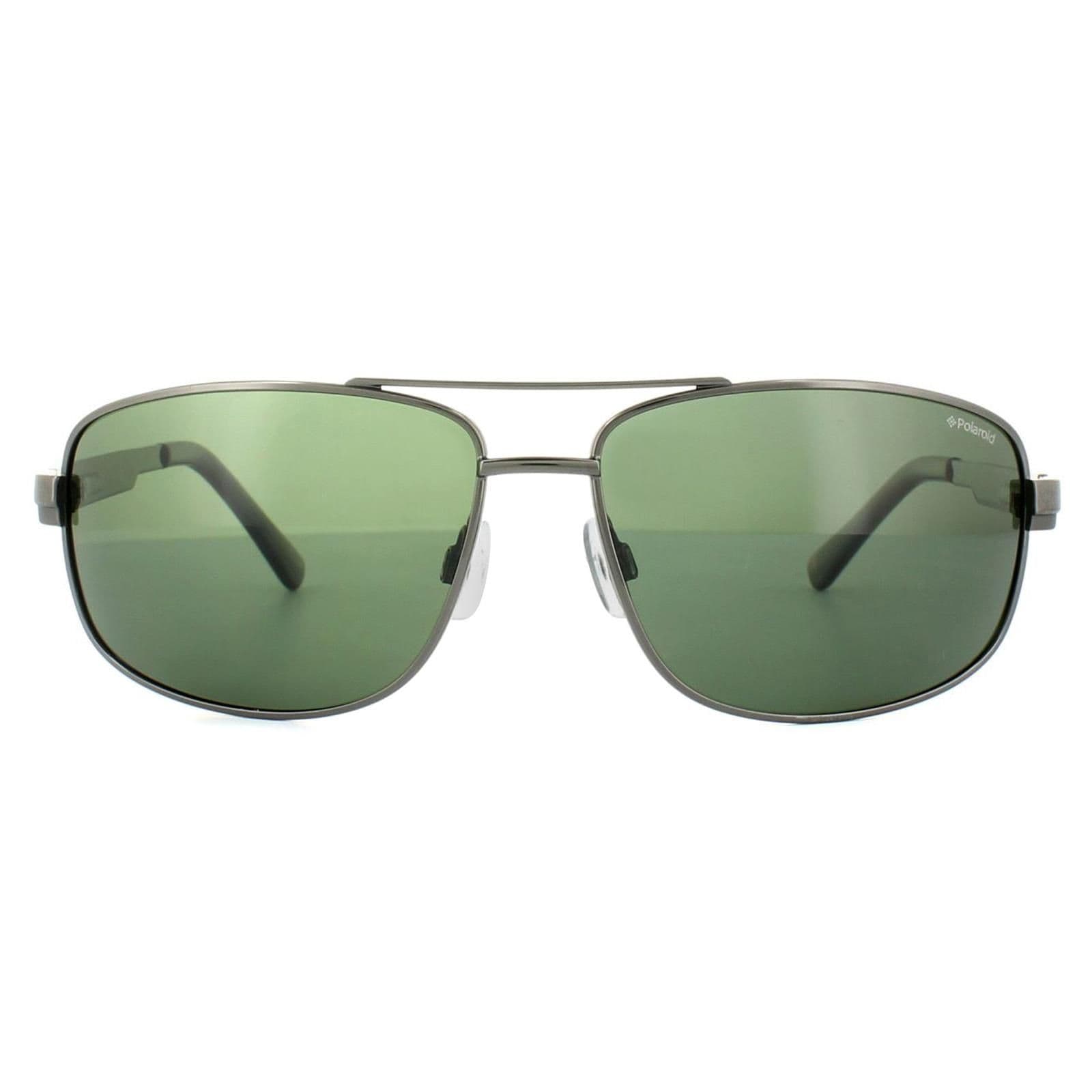 Aviator Black Green Polarized Sunglasses