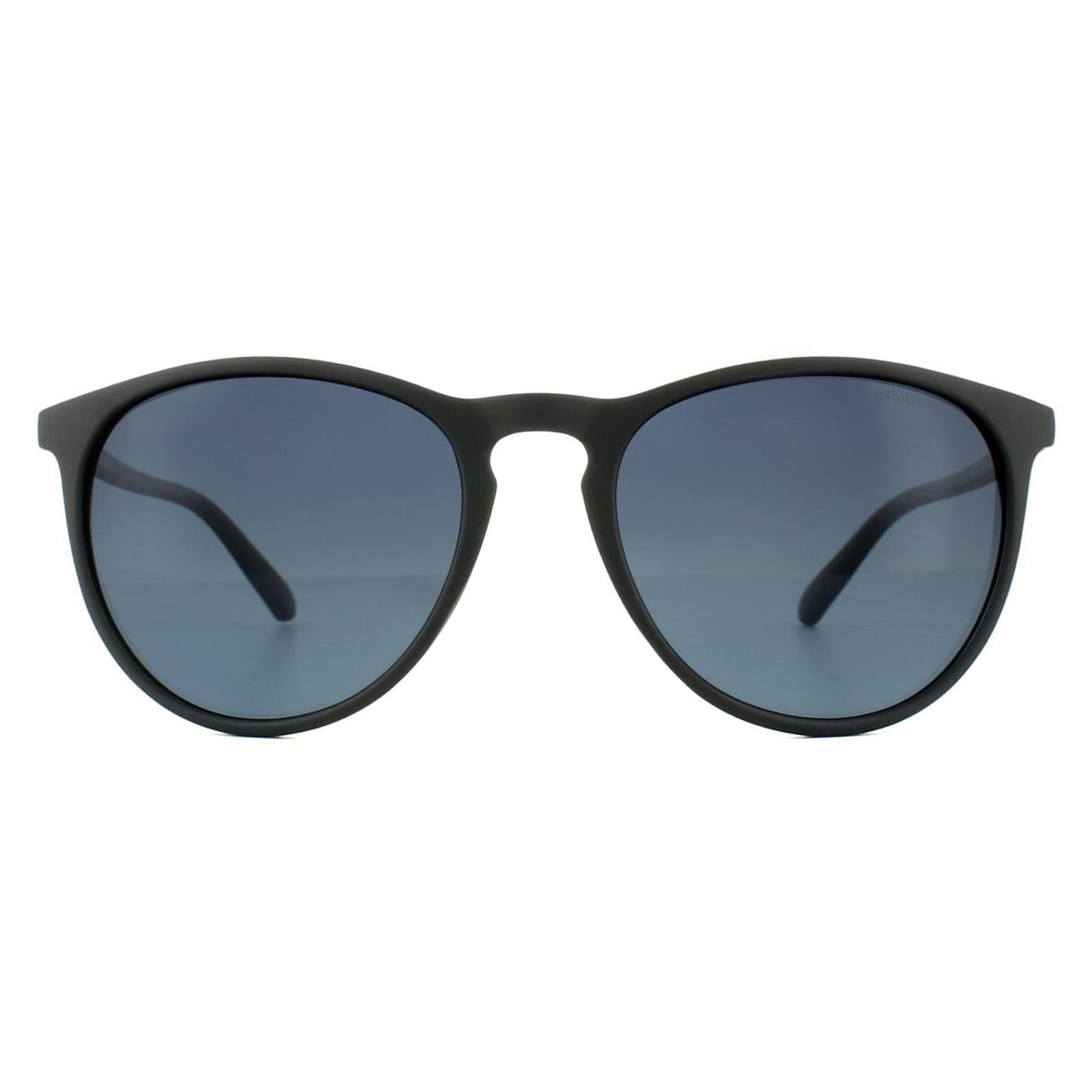 Cat Eye Matt Black Grey Gradient Polarized Sunglasses