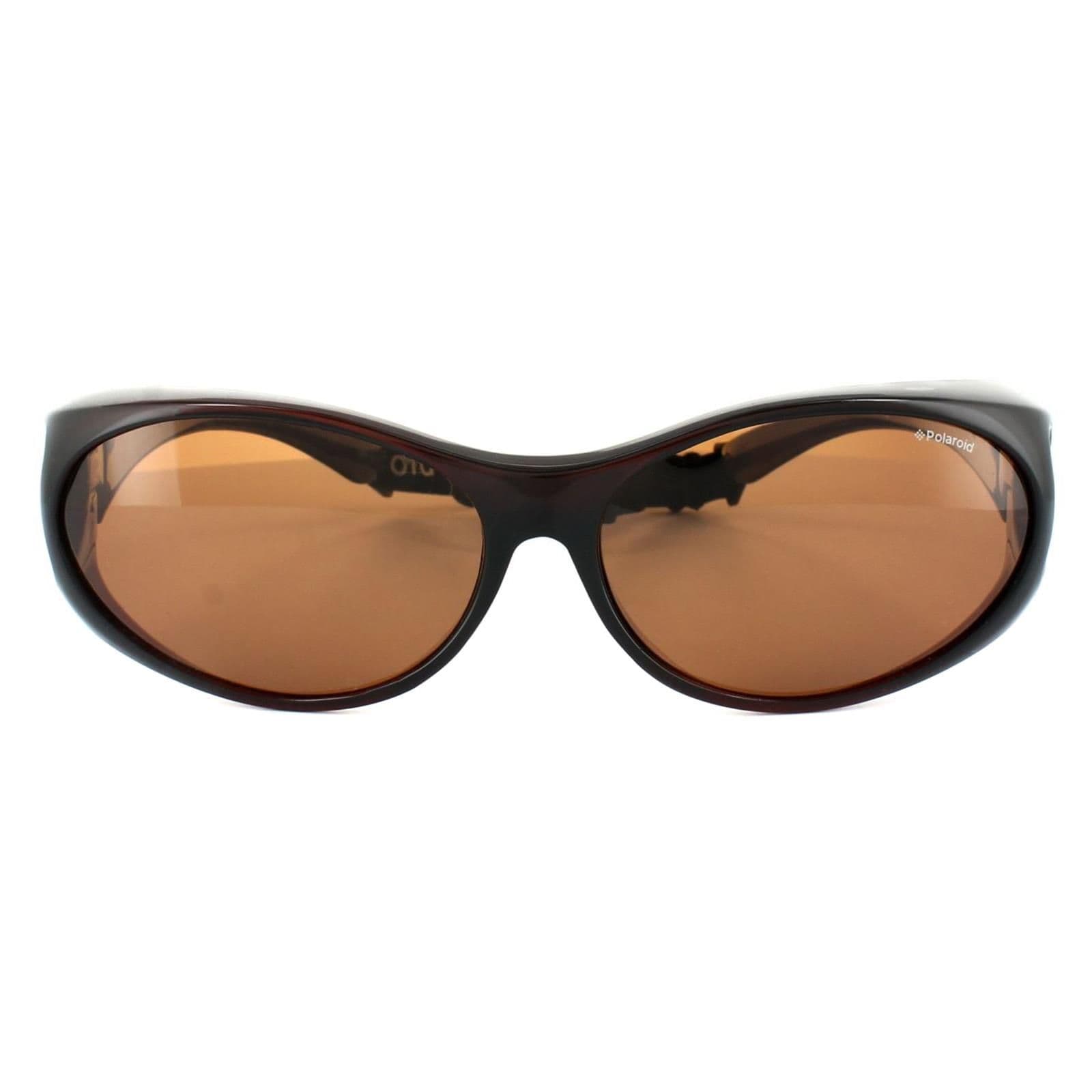 Suncovers Wrap Brown Copper Polarized Sunglasses
